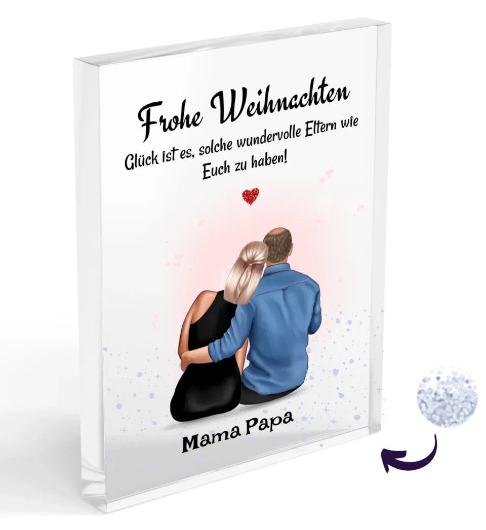Eltern Weihnachtsgeschenk Acrylglas Bild personalisiert - Cantty