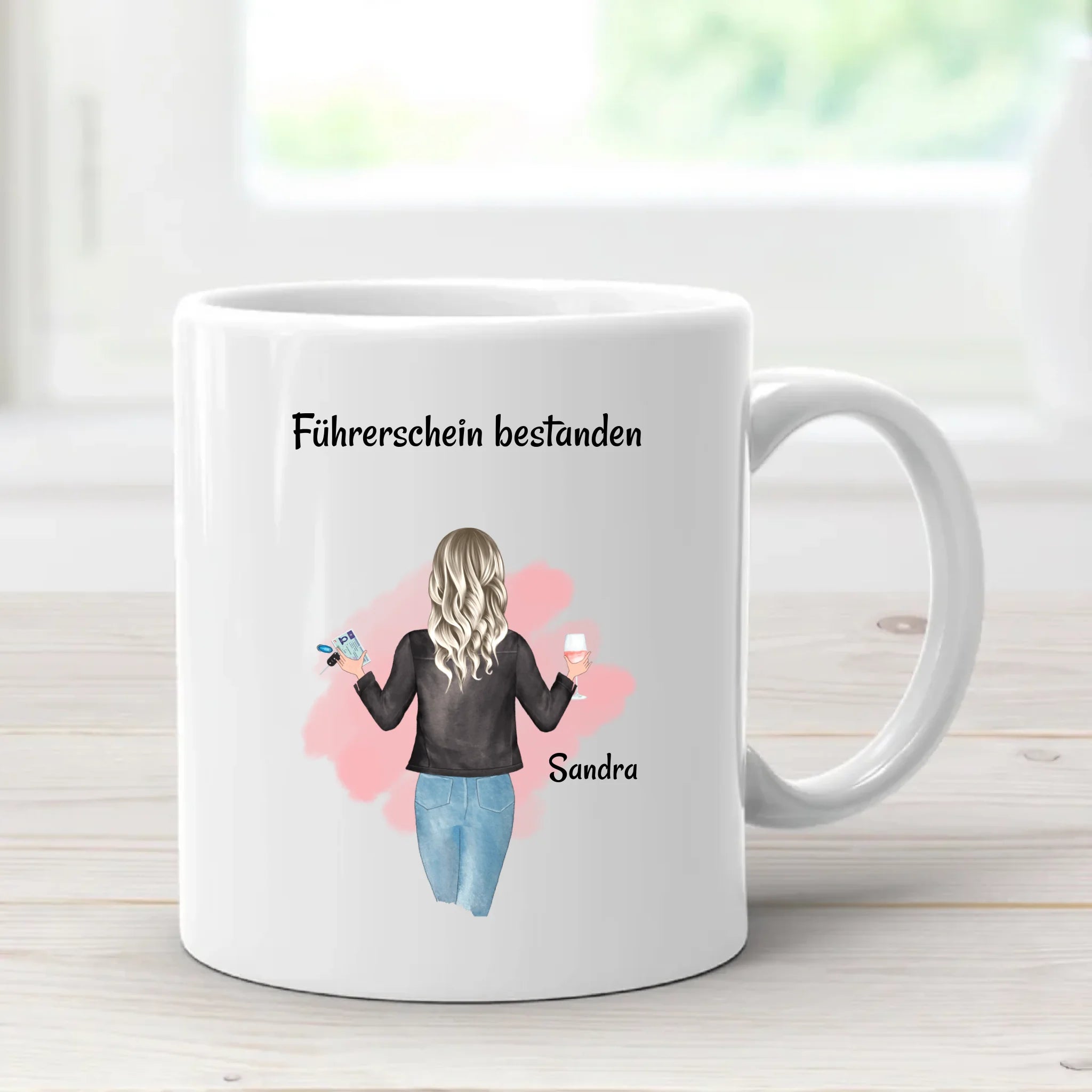 Fahrprüfung bestanden Mädchen Tasse Geschenk personalisiert - Cantty
