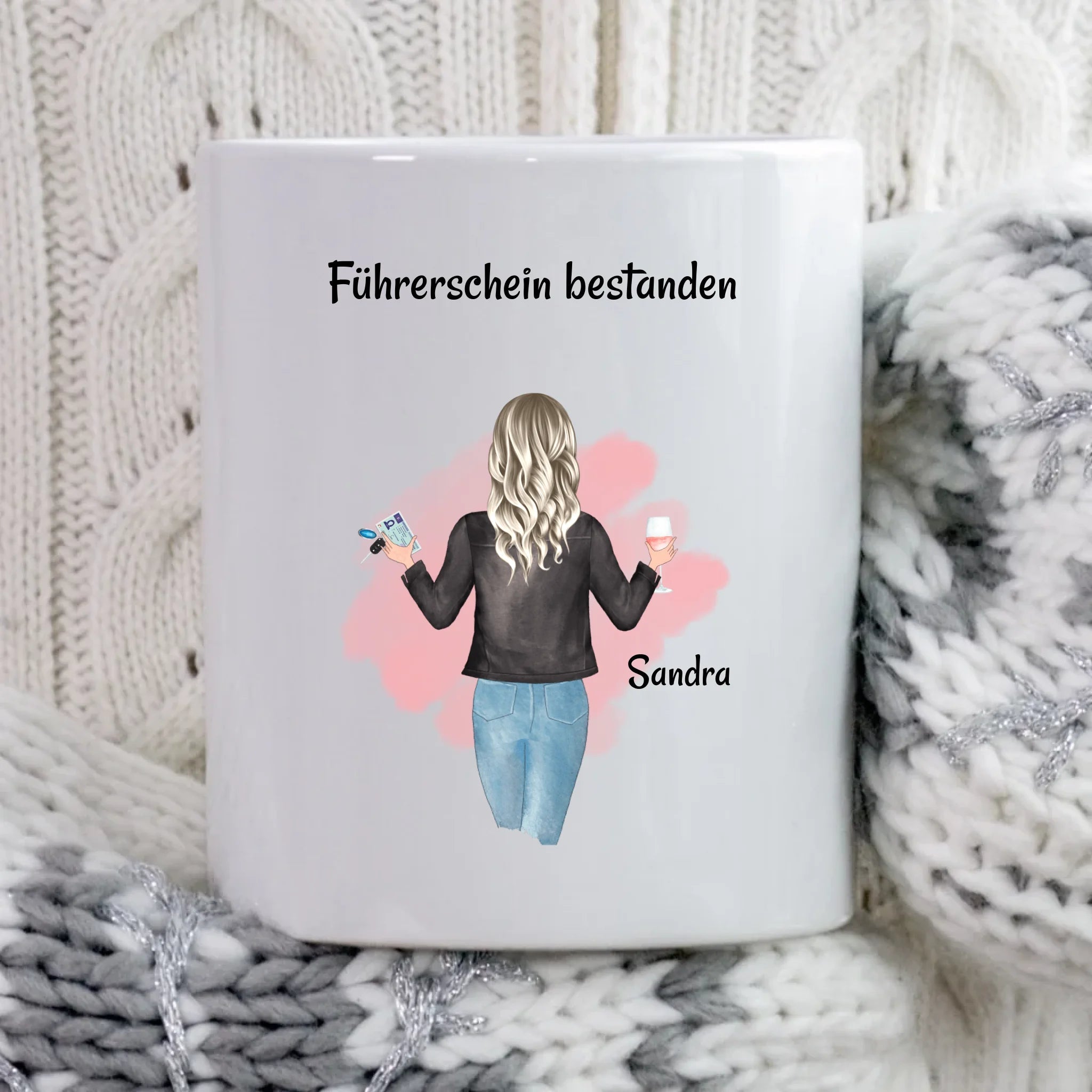 Fahrprüfung bestanden Mädchen Tasse Geschenk personalisiert - Cantty