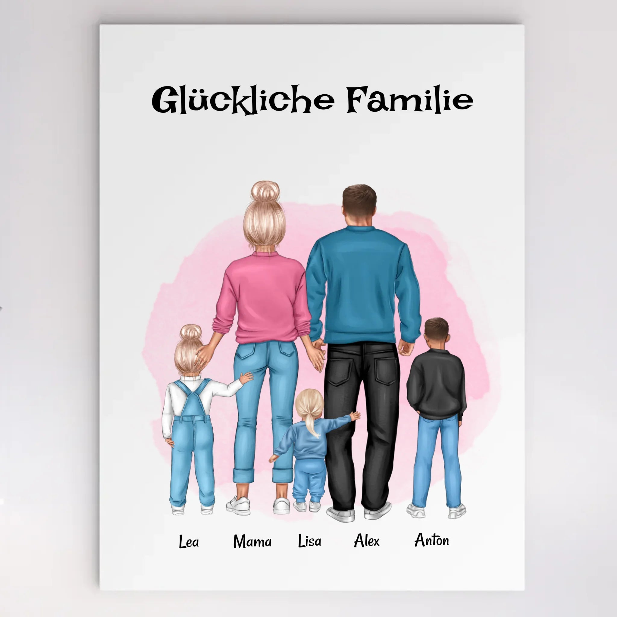 Familie mit Kinder Acrylglas Geschenk selber gestalten - Cantty