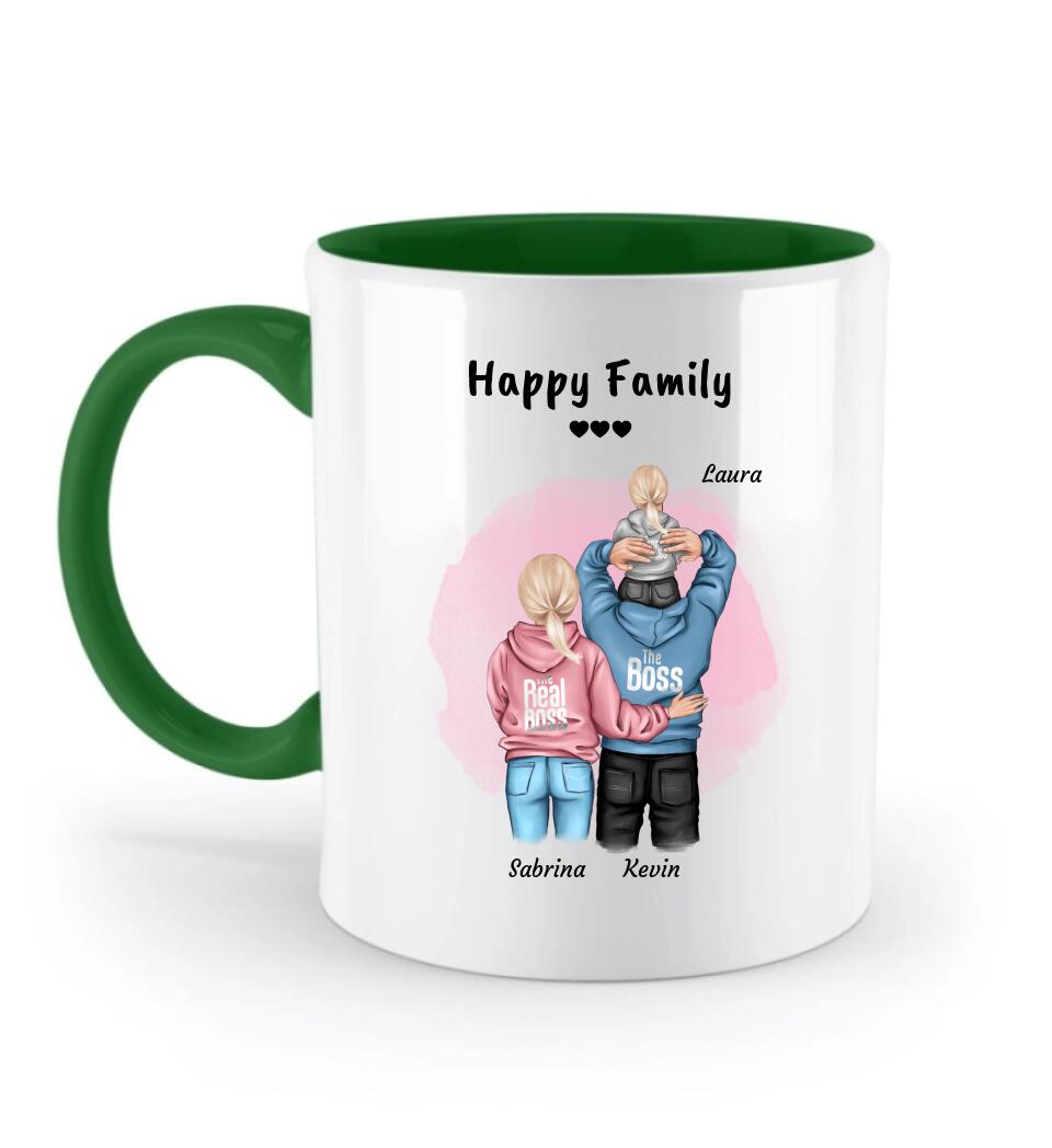 Familie Tasse personalisiert Mutter Vater und Kind - Cantty