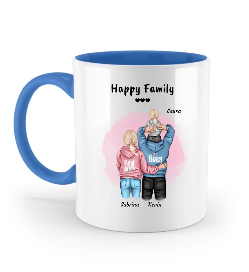 Familie Tasse personalisiert Mutter Vater und Kind - Cantty