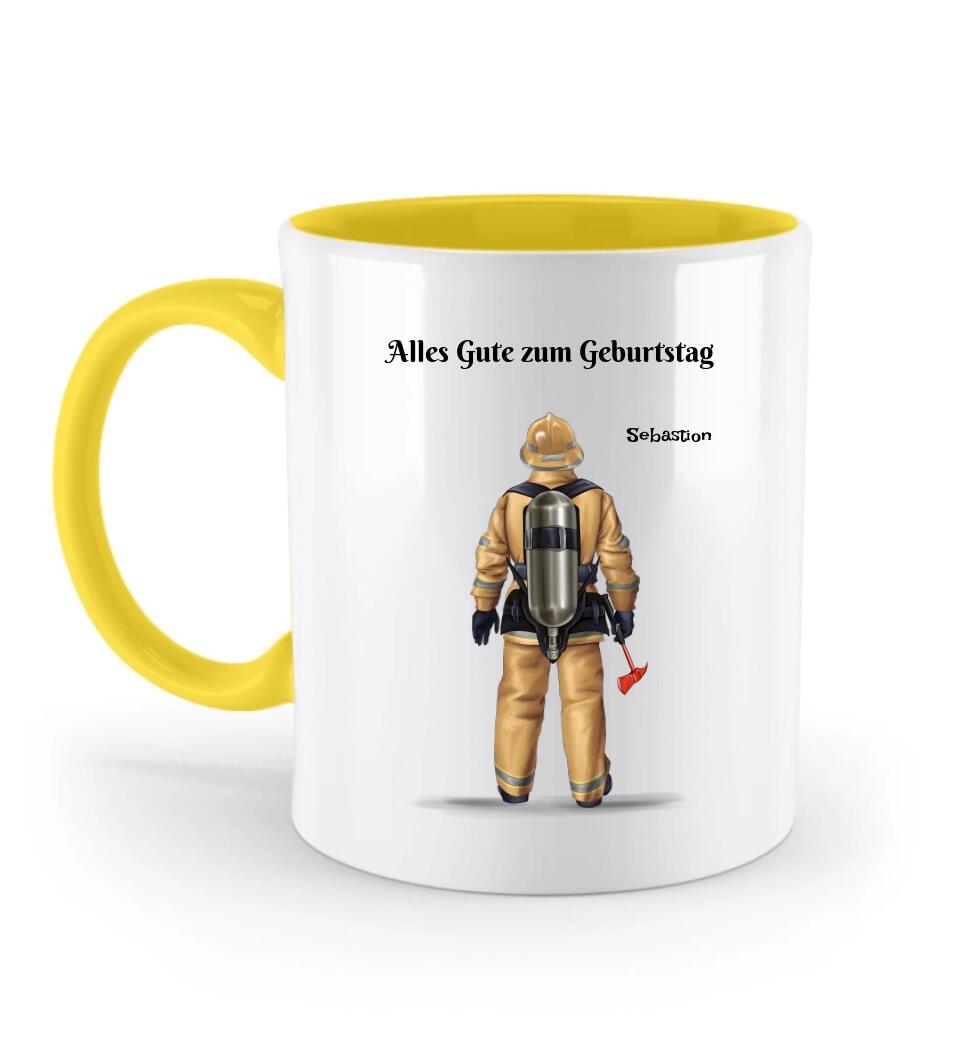 Feuerwehrmann Tasse Geburtstagsgeschenk personalisiert - Cantty
