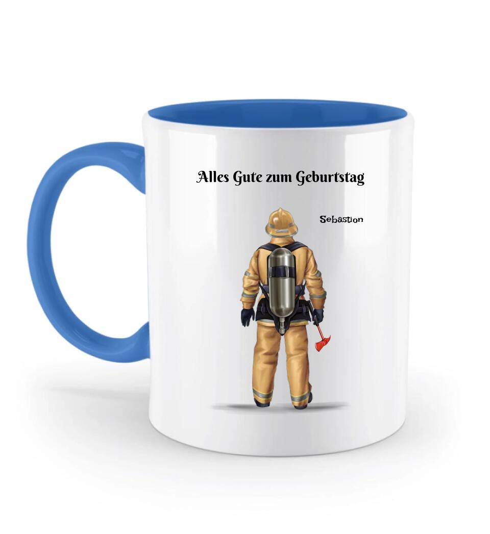 Feuerwehrmann Tasse Geburtstagsgeschenk personalisiert - Cantty