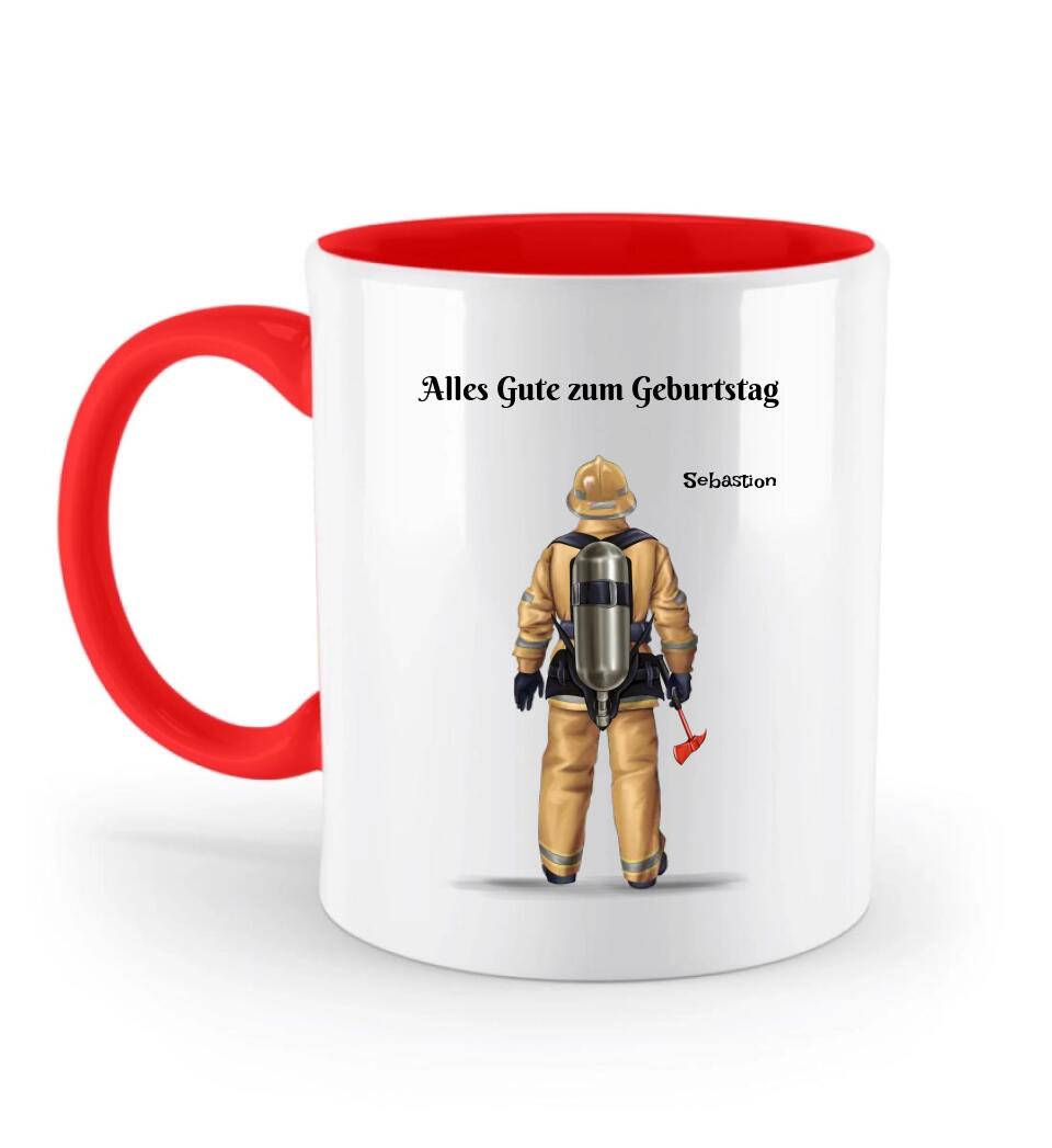 Feuerwehrmann Tasse Geburtstagsgeschenk personalisiert - Cantty