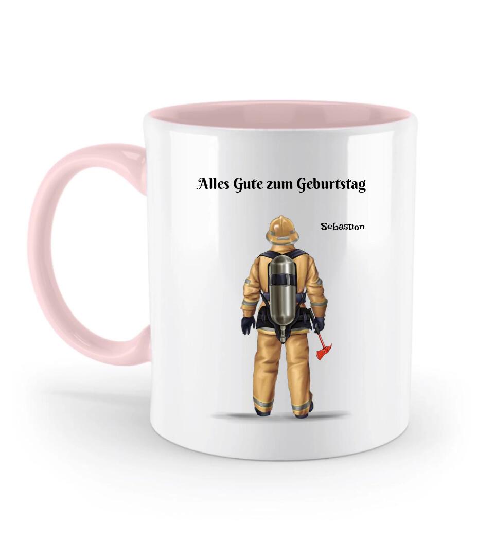 Feuerwehrmann Tasse Geburtstagsgeschenk personalisiert - Cantty