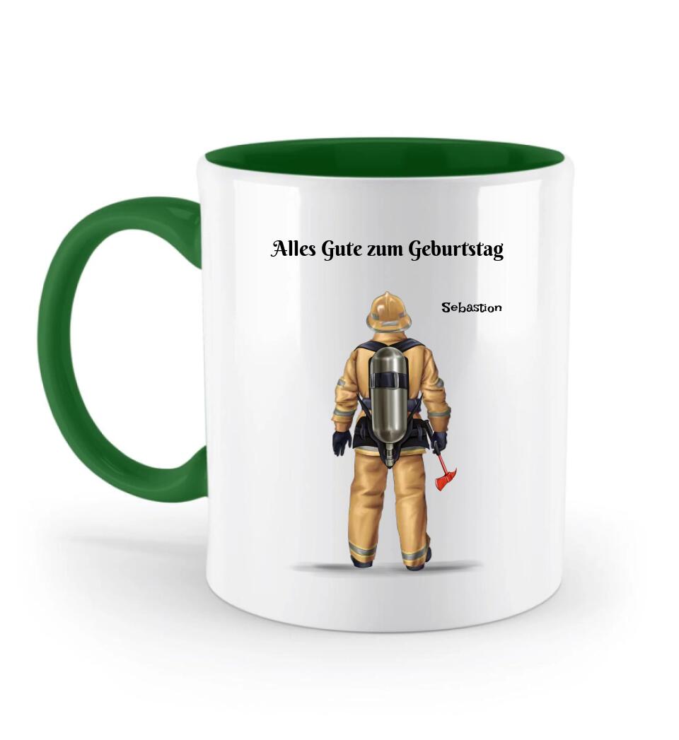 Feuerwehrmann Tasse Geburtstagsgeschenk personalisiert - Cantty