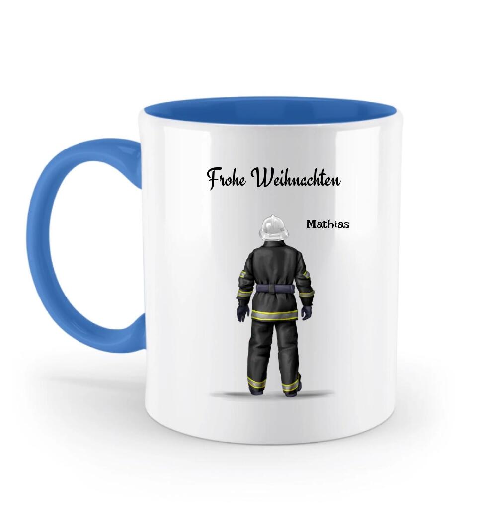Feuerwehrmann Tasse Weihnachtsgeschenk personalisiert - Cantty