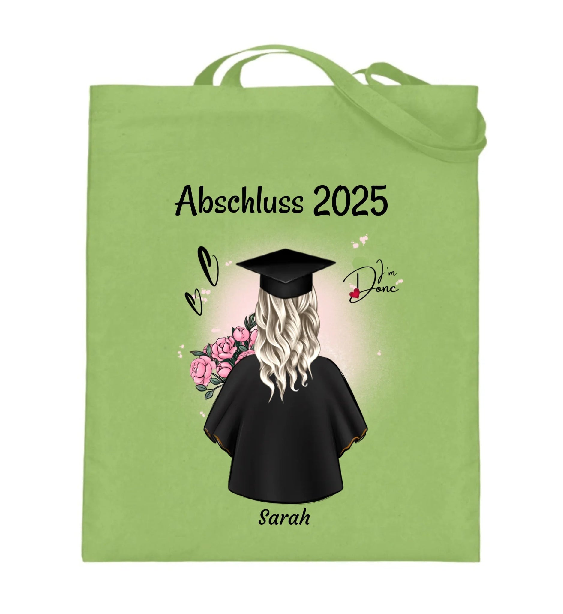 Frau Abschlussgeschenk Abitur, Bachelor, Master oder Ausbildung Jutebeutel Tasche - Cantty