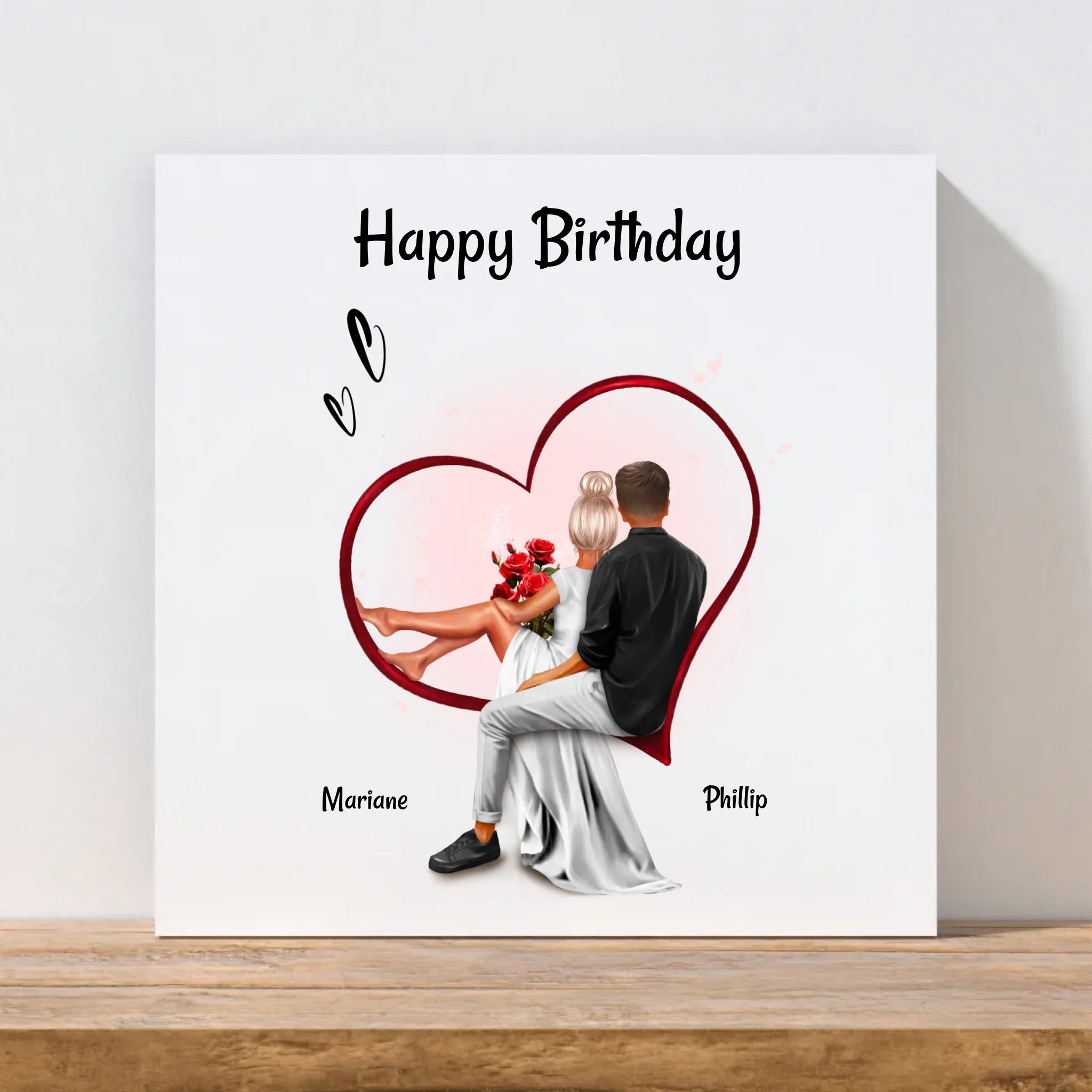 Frau Geburtstagsgeschenk Paar Leinwand Bild personalisiert - Cantty