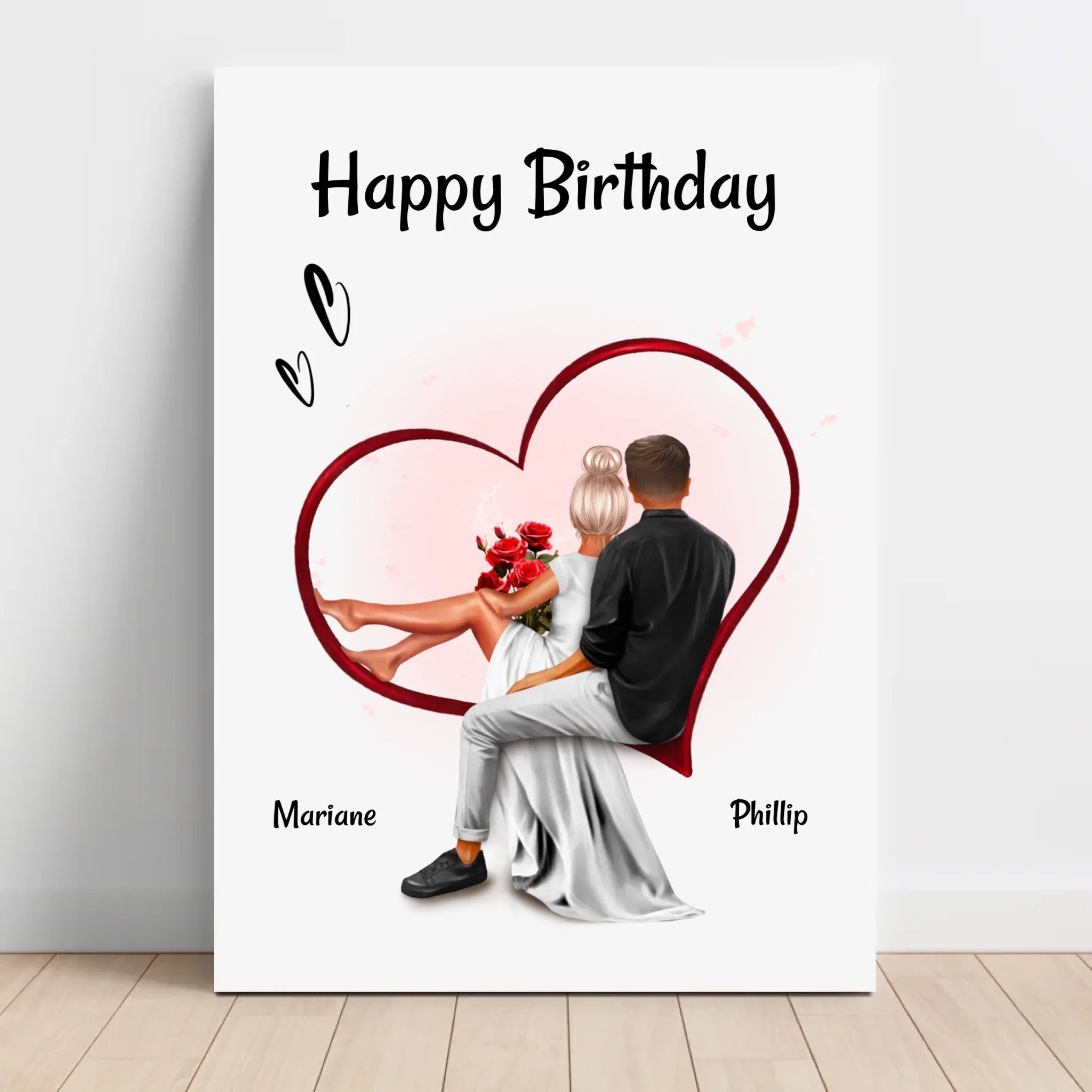 Frau Geburtstagsgeschenk Paar Leinwand Bild personalisiert - Cantty