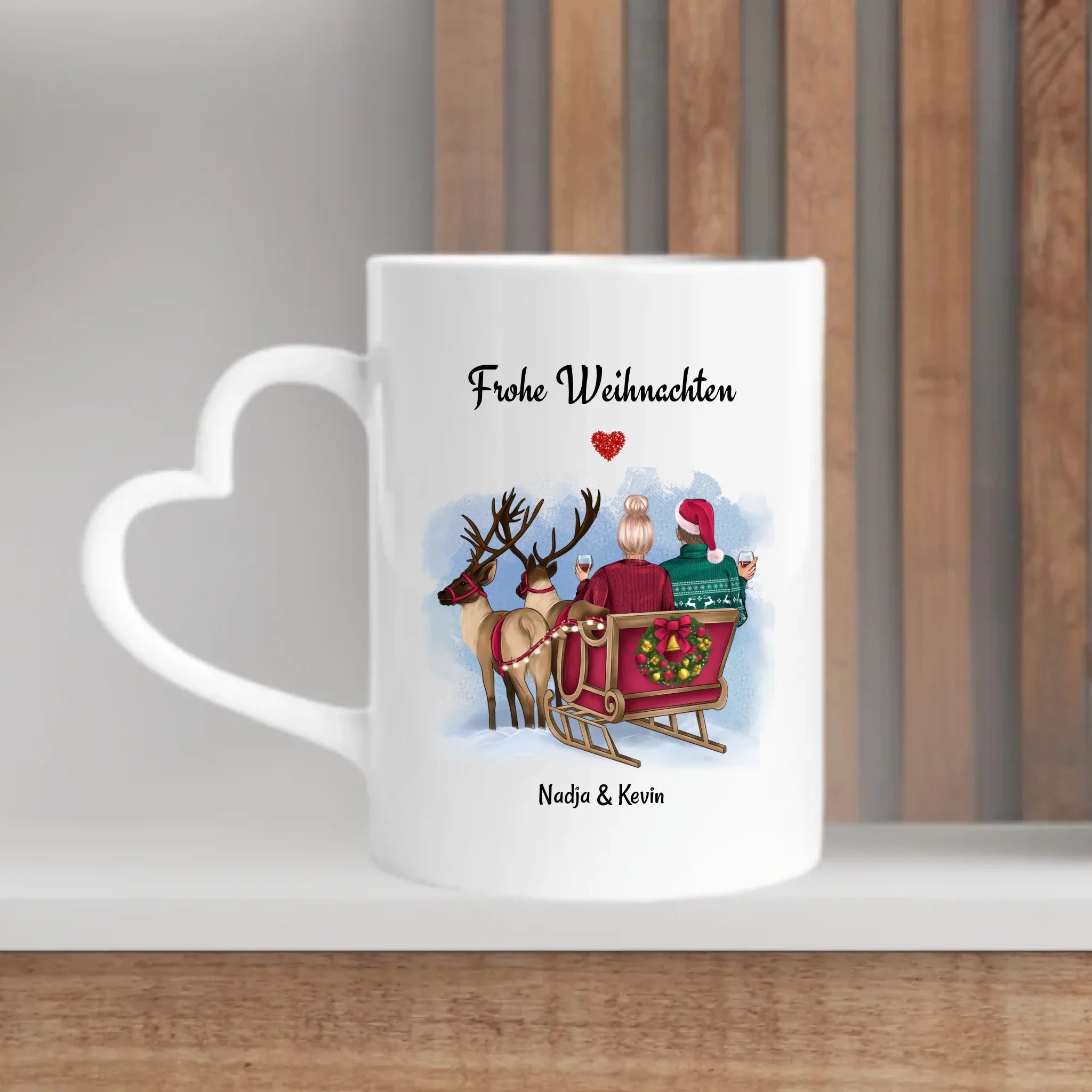 Freund & Freundin Bild Tasse Geschenk Weihnachten personalisiert - Cantty