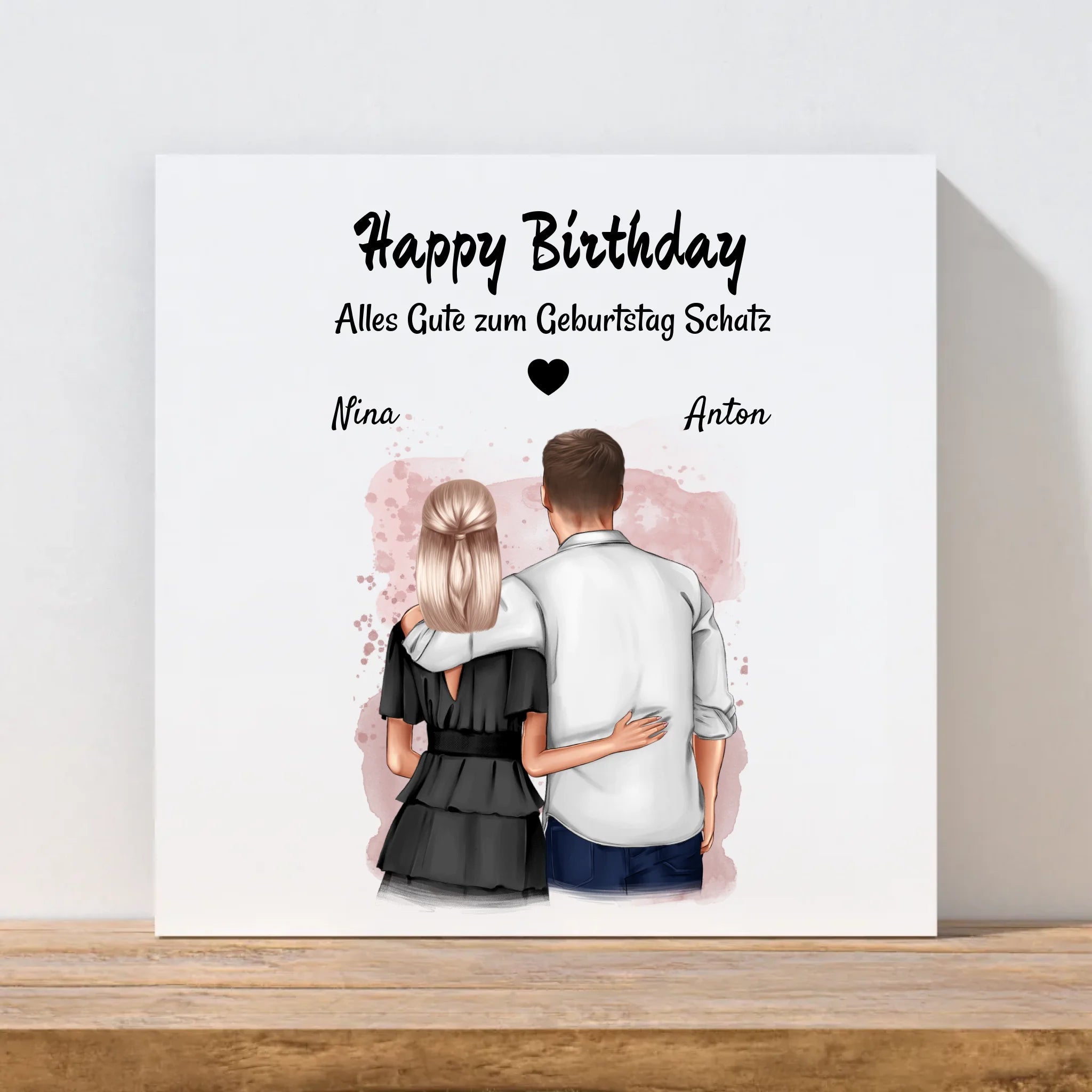 Freundin Freund Geburtstagsgeschenk Pärchen Leinwandbild - Cantty