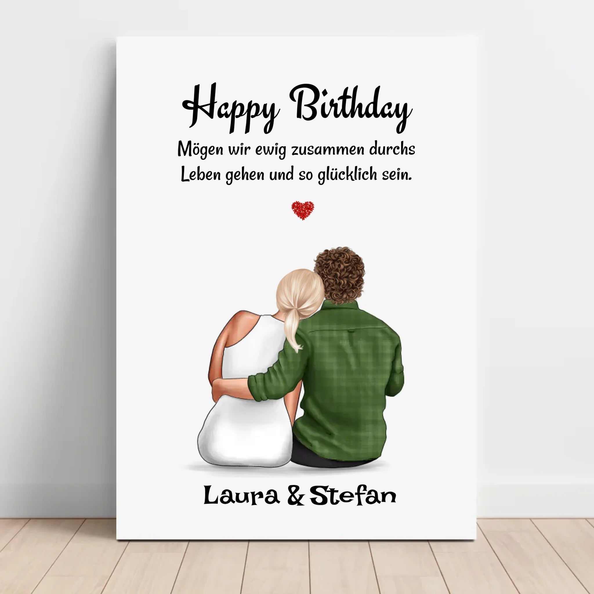 Freundin Geburtstagsgeschenk Leinwand personalisiert - Cantty