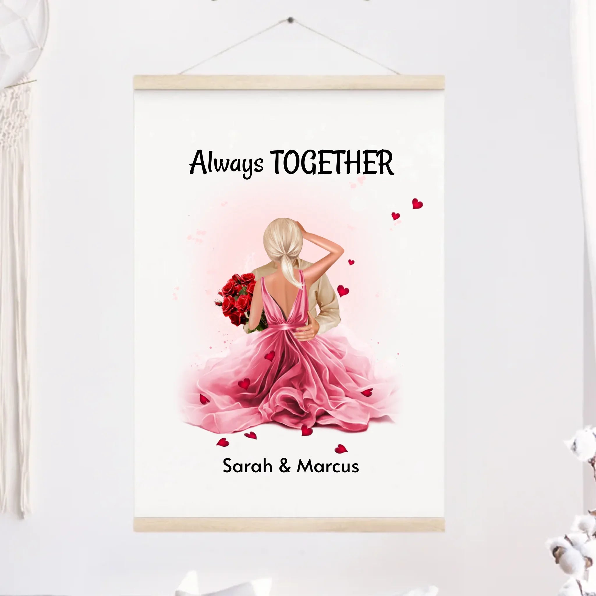 Freundin Liebe Geschenk Leinwand von Freund personalisiert - Cantty