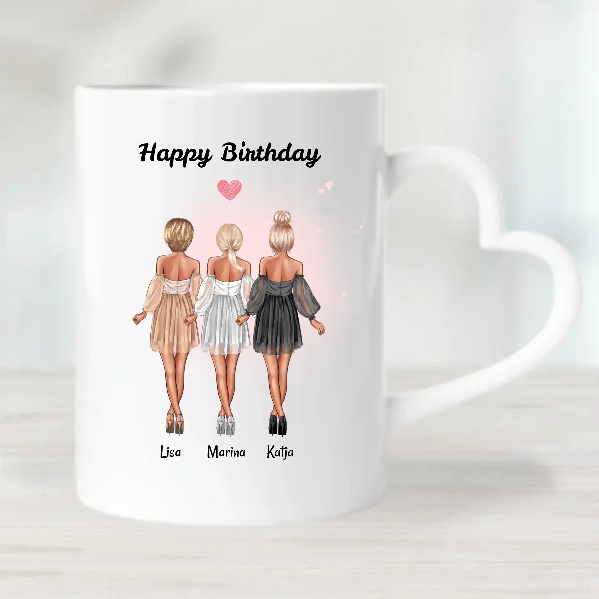 Freundinnen Tasse für 3 Personen mit Name - Cantty