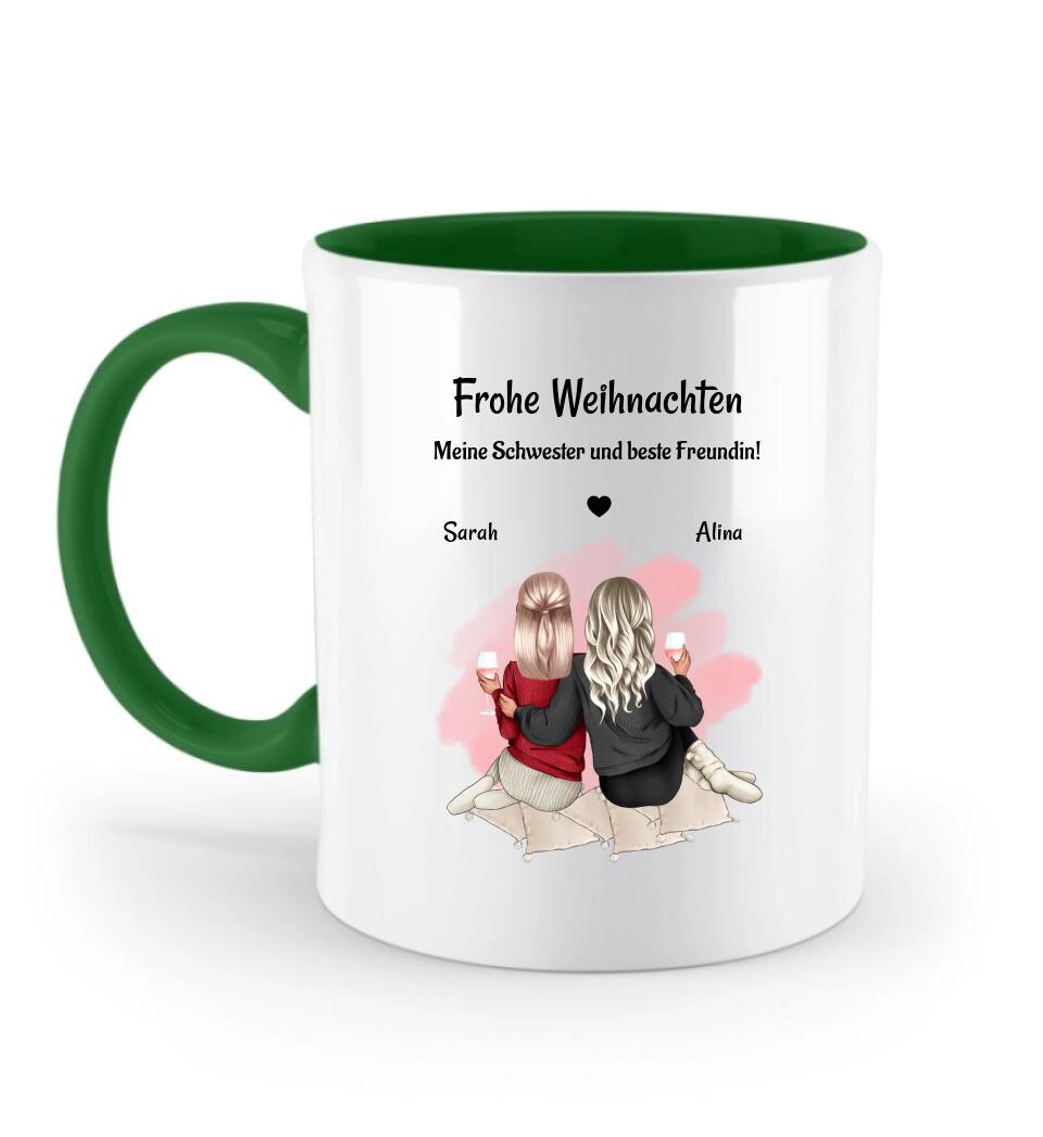 Frohe Weihnachten Schwester Tasse Geschenk - Cantty