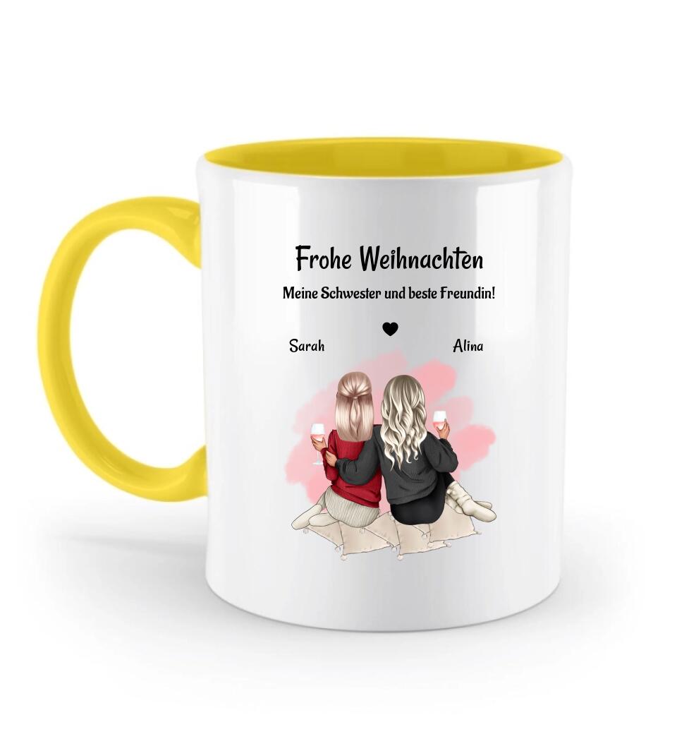 Frohe Weihnachten Schwester Tasse Geschenk - Cantty
