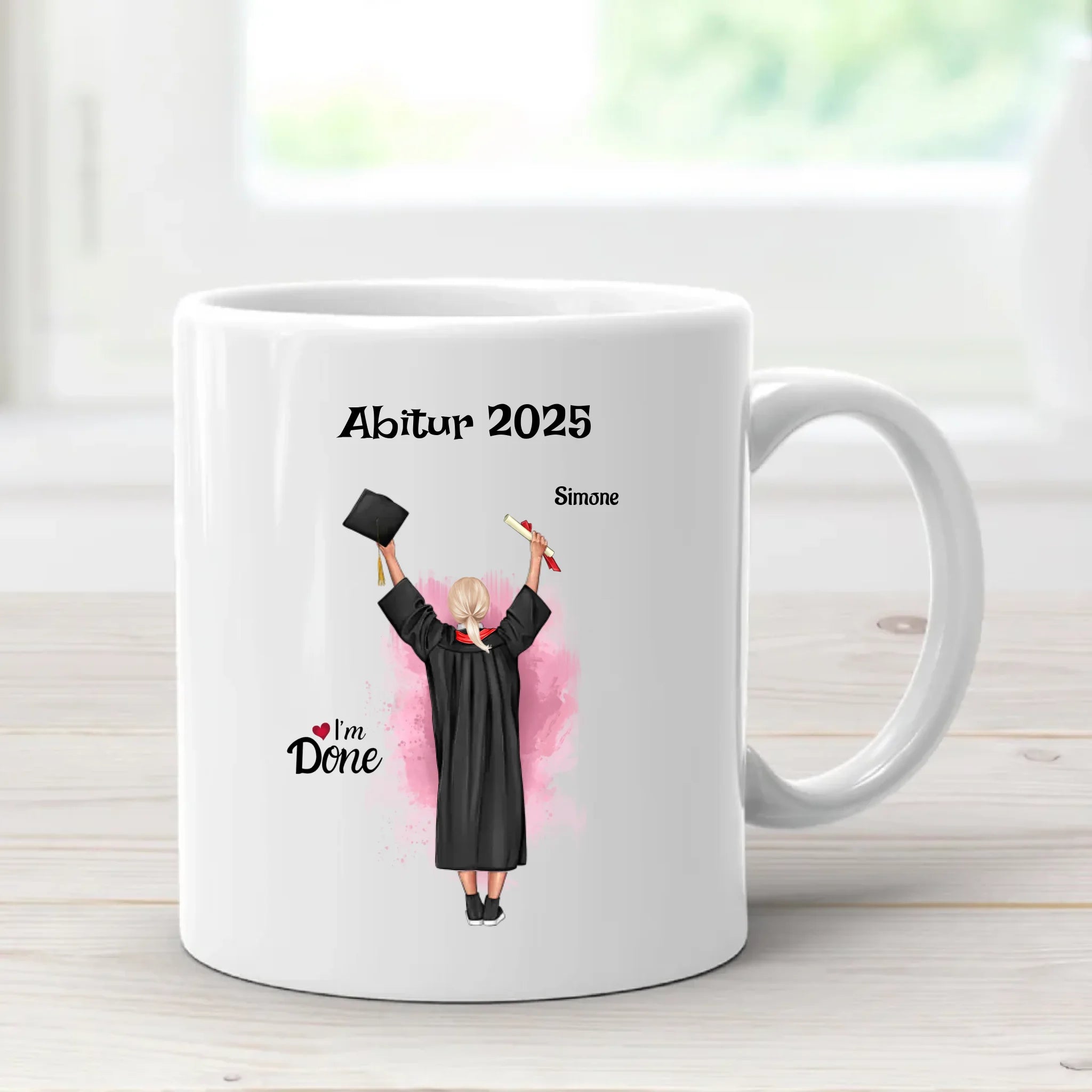 Geschenk Abitur Abschlussprüfung bestanden Tasse personalisiert - Cantty