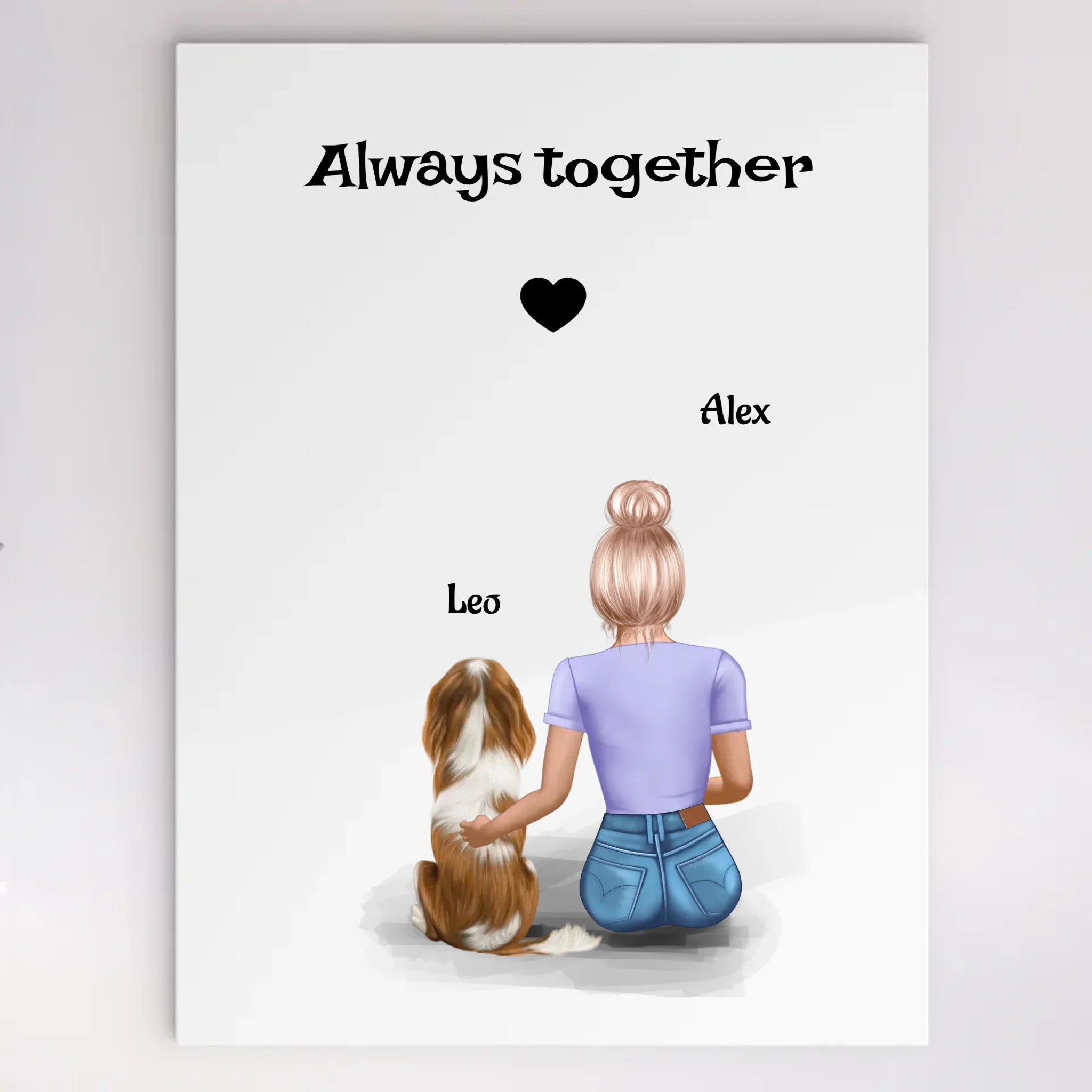 Geschenk Acrylglas Bild für Frau mit Hund - Cantty