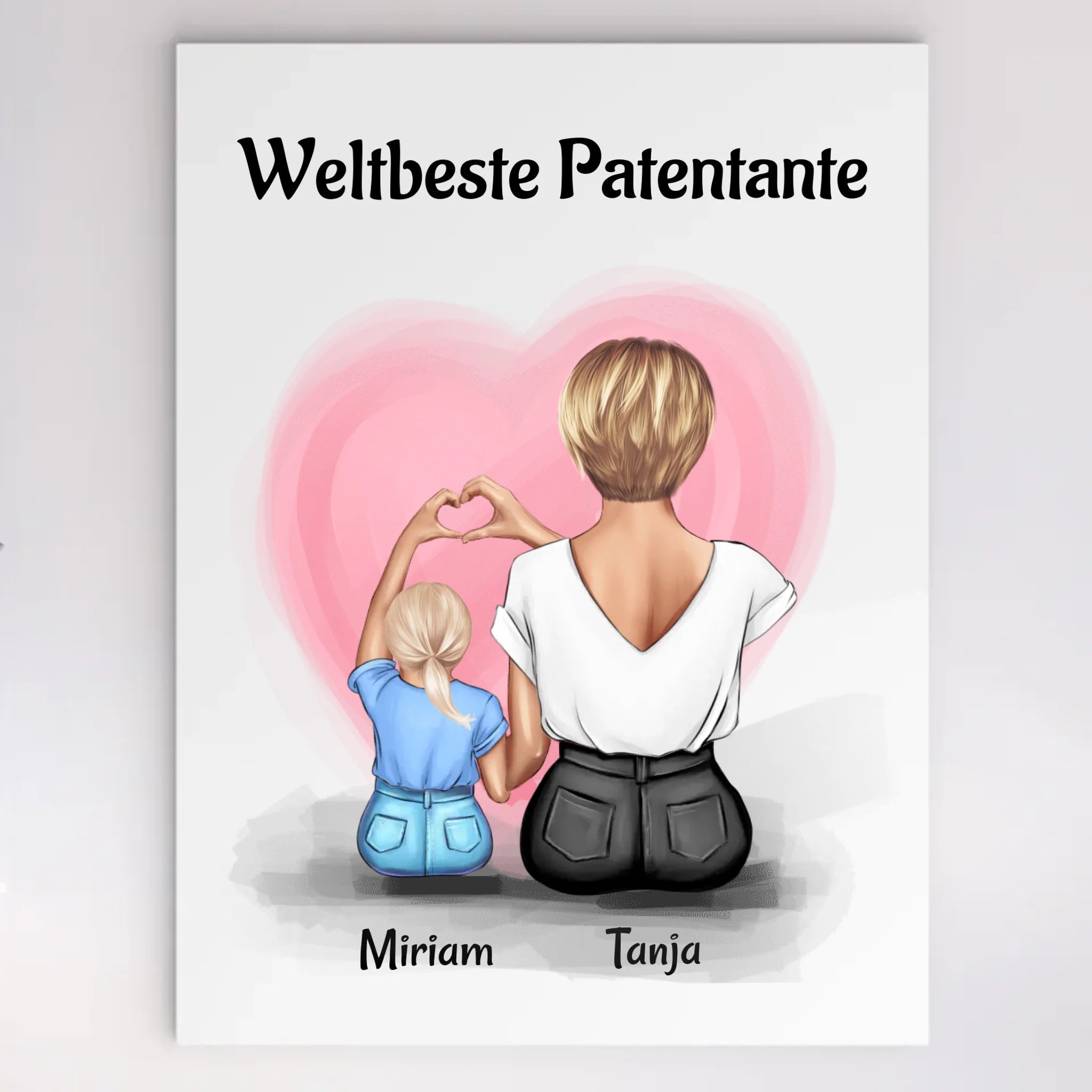 Geschenk Acrylglas Bild für Patentante von Mädchen - Cantty