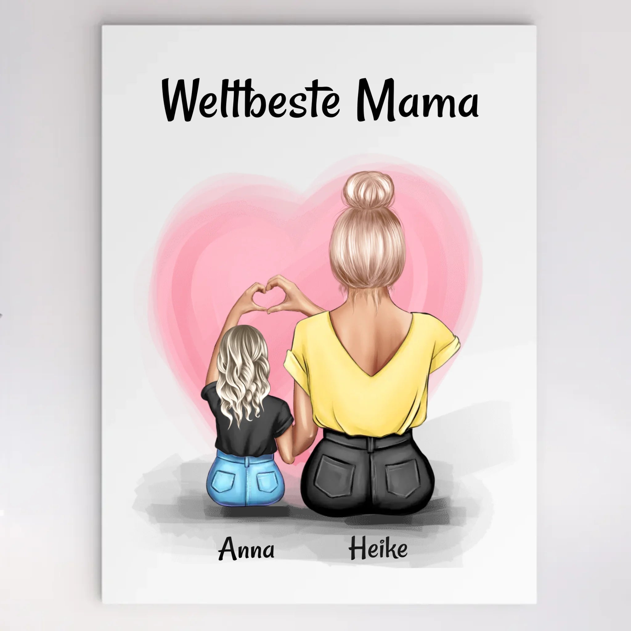 Geschenk Acrylglas Mutter und kleine Tochter - Cantty