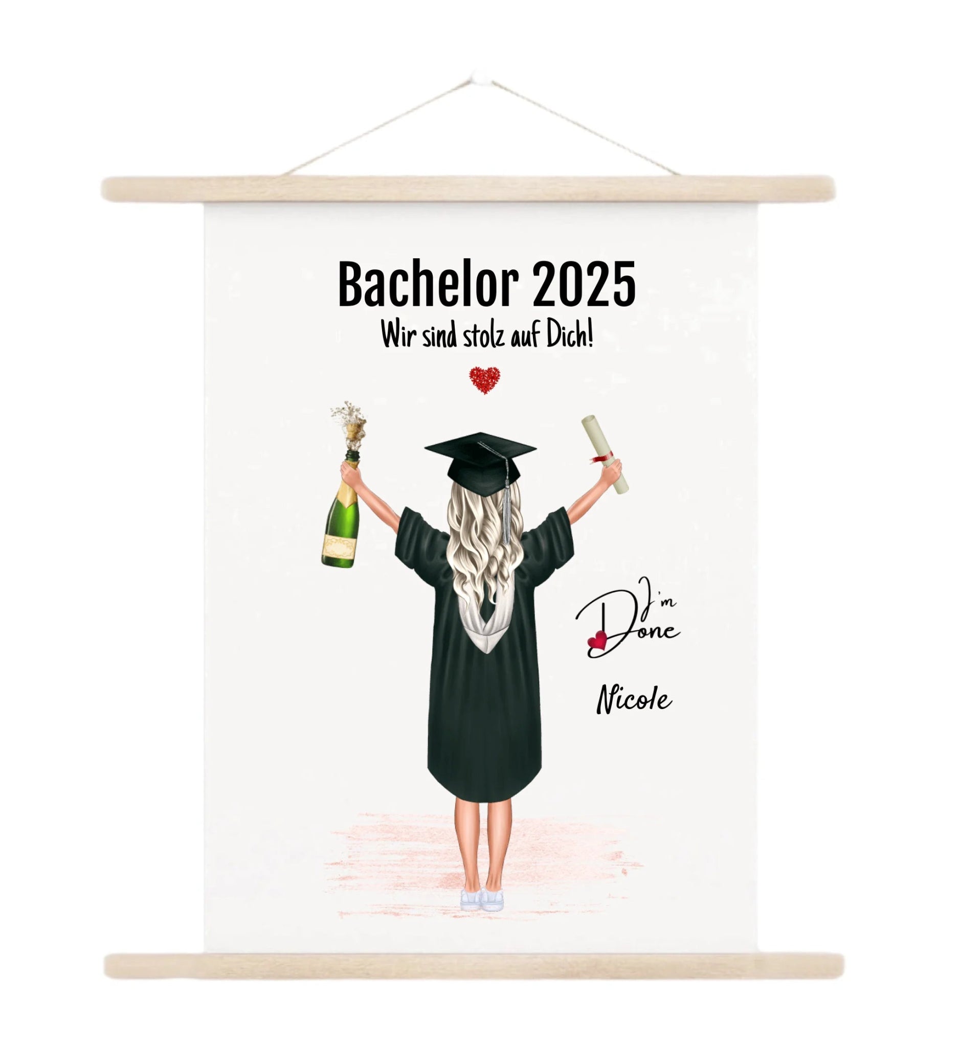 Geschenk Bachelor Studium Abschluss Leinwandbild - Cantty