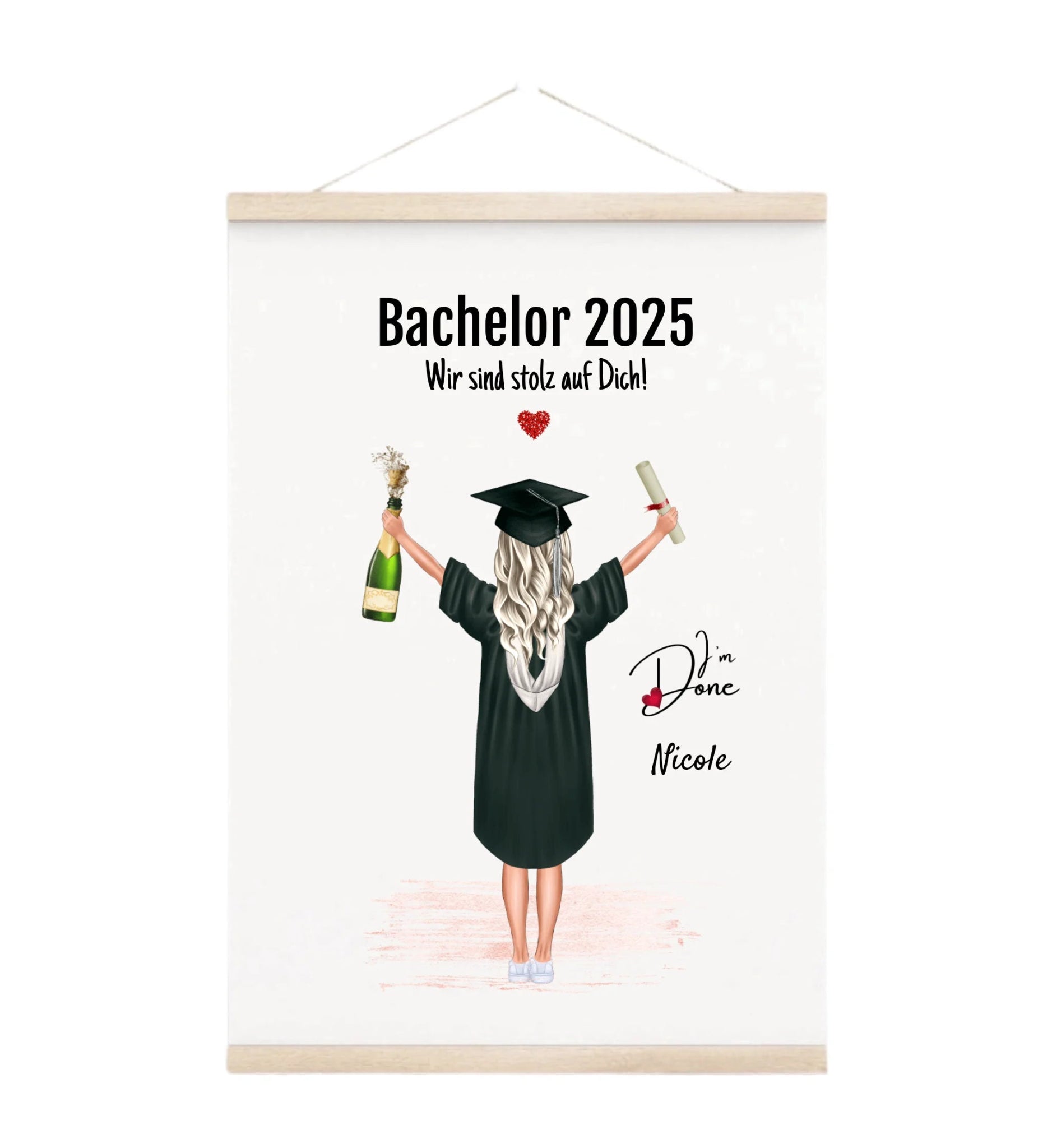 Geschenk Bachelor Studium Abschluss Leinwandbild - Cantty