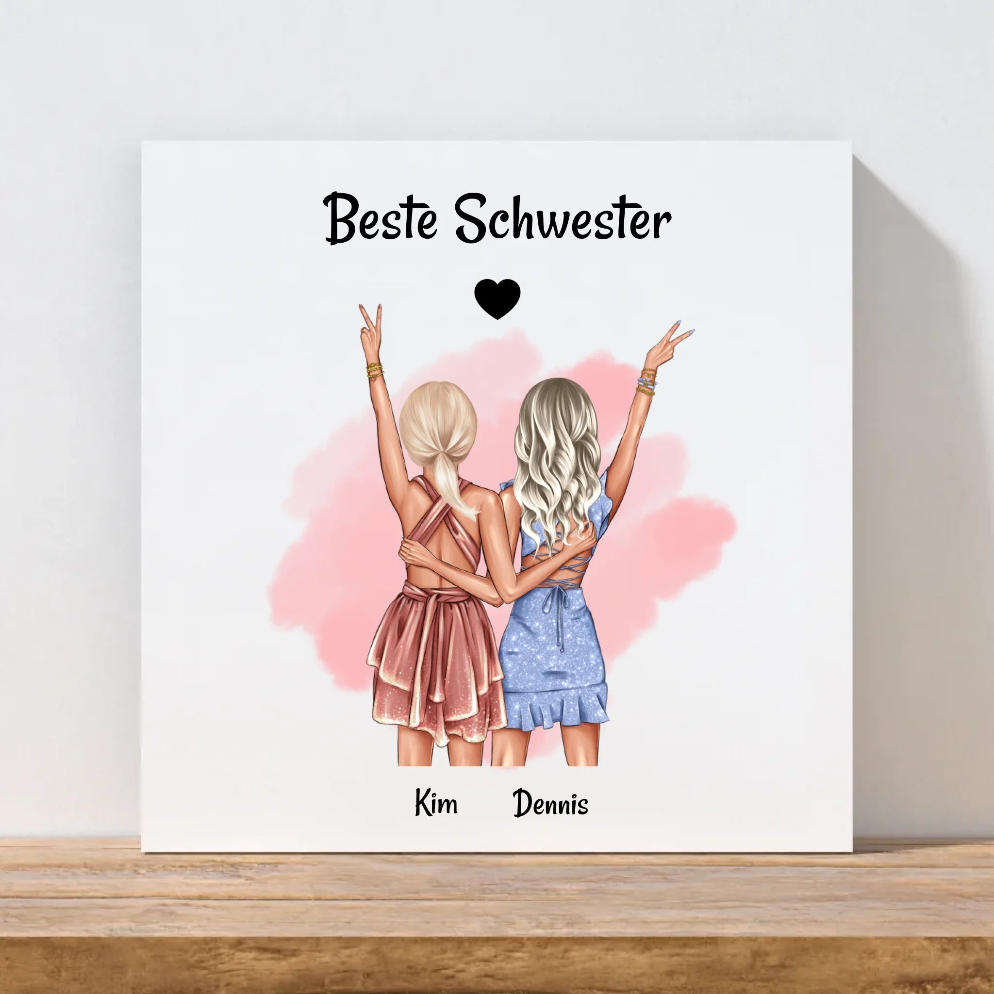Geschenk beste Schwester Leinwandbild - Cantty