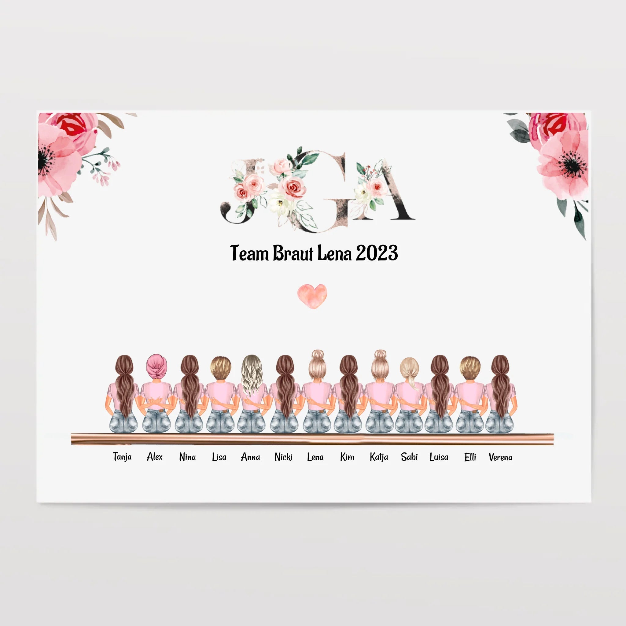 Geschenk Bild 13 Freundinnen personalisiert - Cantty