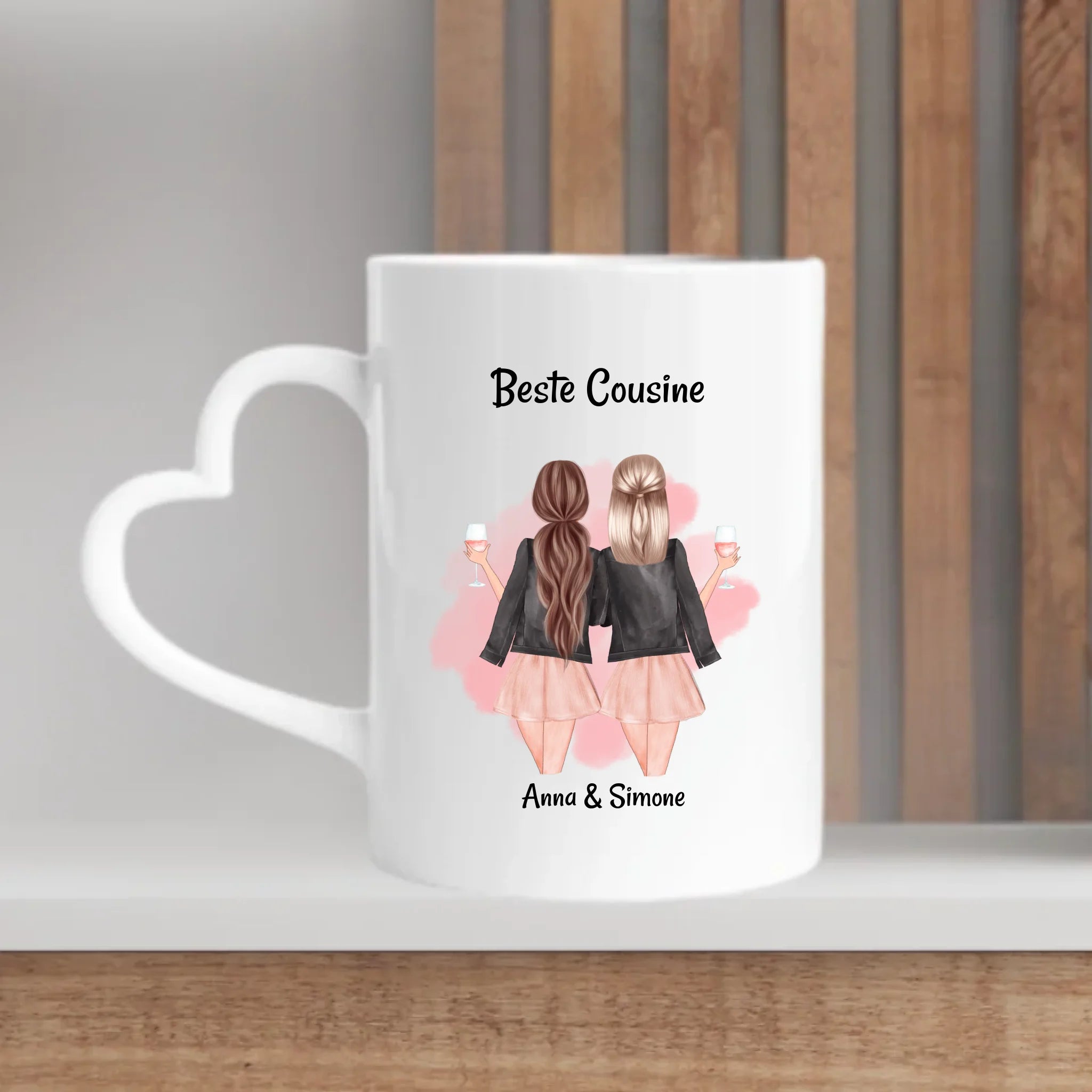 Geschenk Cousine personalisierte Tasse mit Spruch & Namen - Cantty
