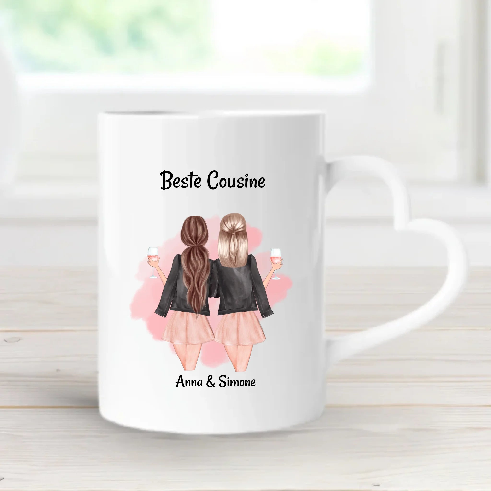 Geschenk Cousine personalisierte Tasse mit Spruch & Namen - Cantty