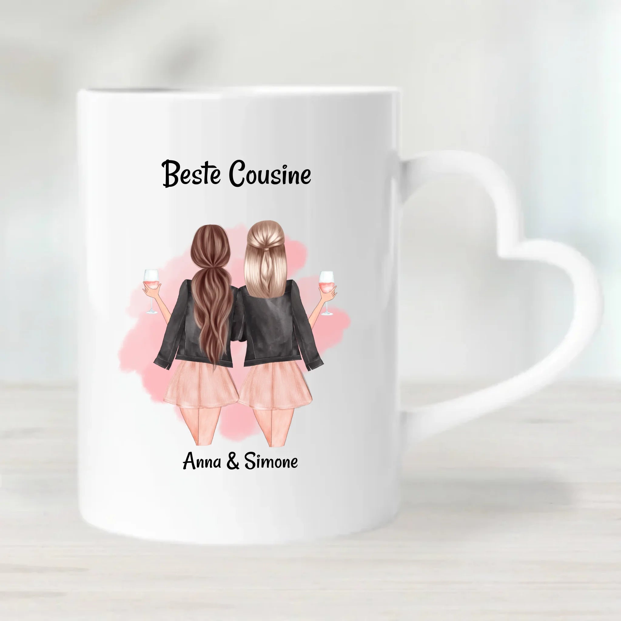 Geschenk Cousine personalisierte Tasse mit Spruch & Namen - Cantty