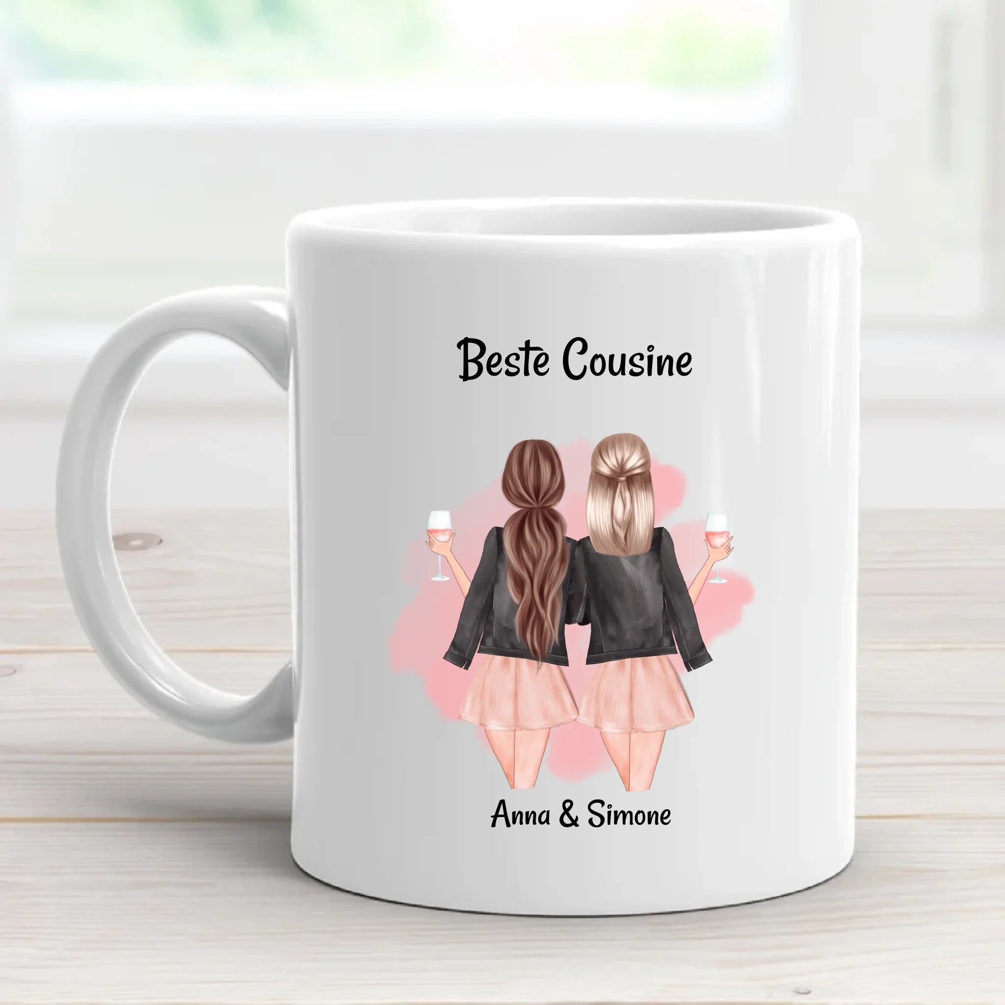 Geschenk Cousine personalisierte Tasse mit Spruch & Namen - Cantty