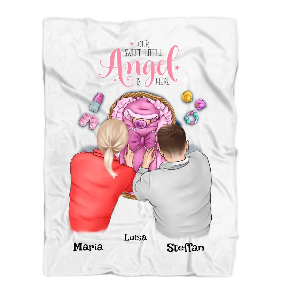 Geschenk Decke neugeborenes Mädchen Baby personalisiert - Cantty