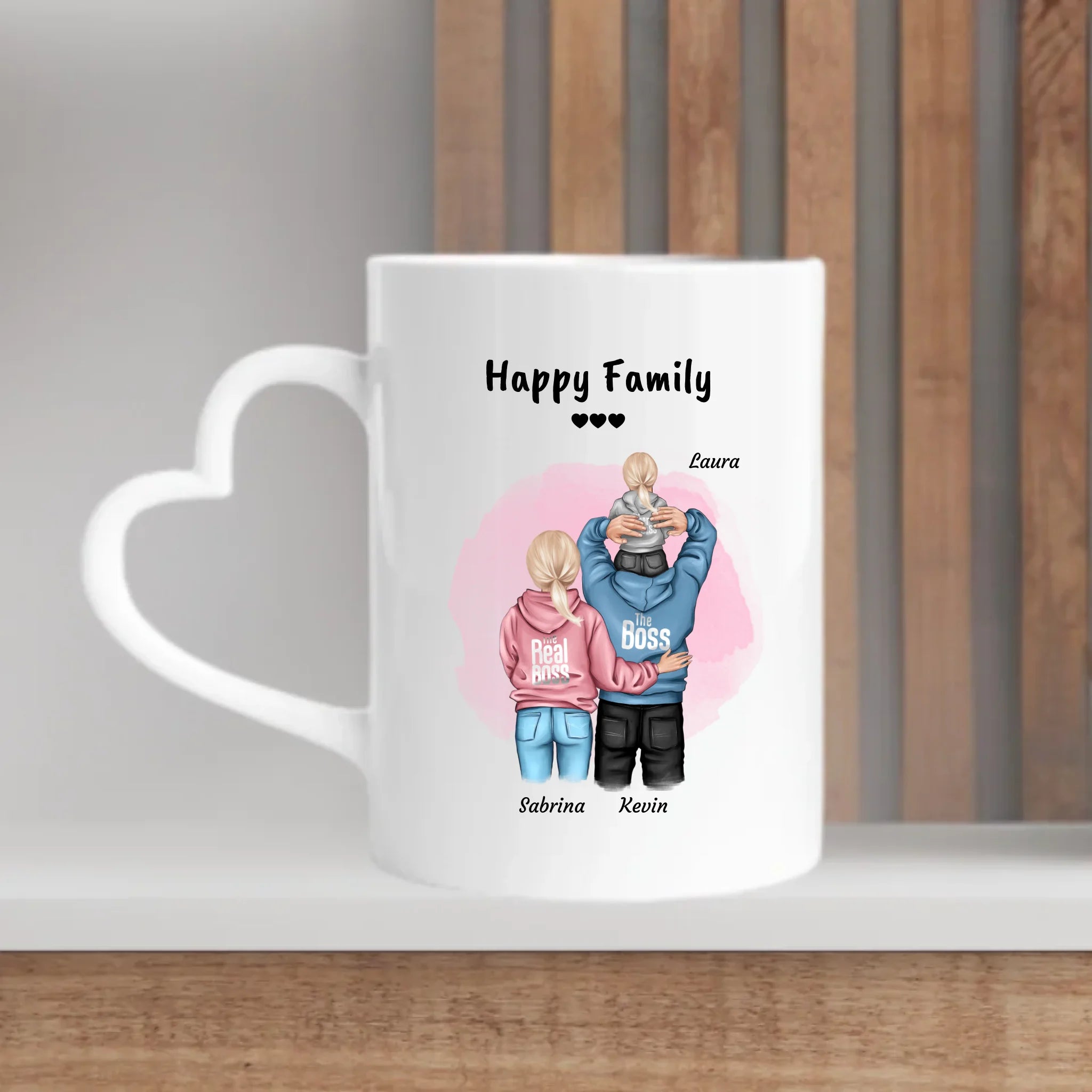 Geschenk Familie Tasse mit Kind Junge oder Mädchen - Cantty