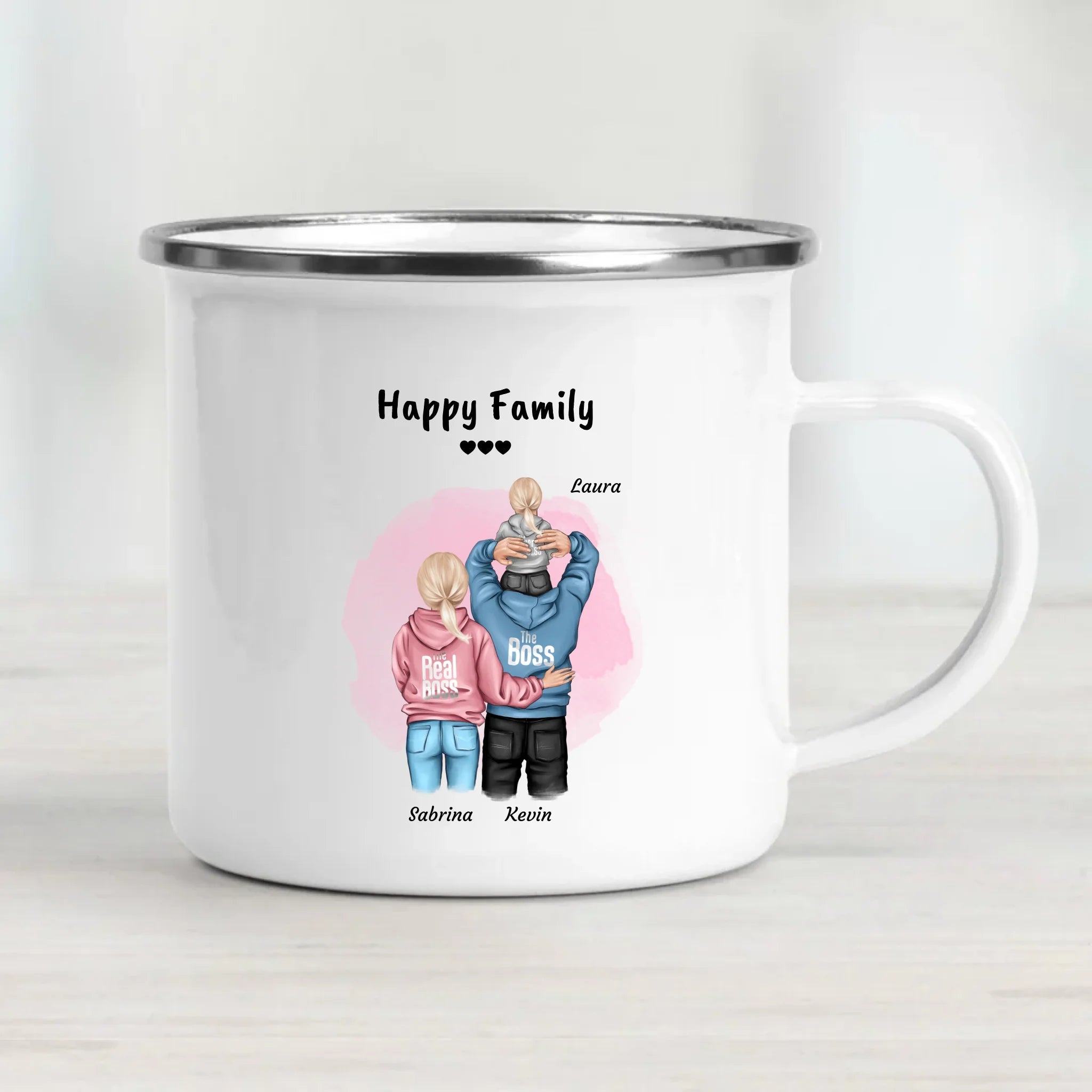 Geschenk Familie Tasse mit Kind Junge oder Mädchen - Cantty