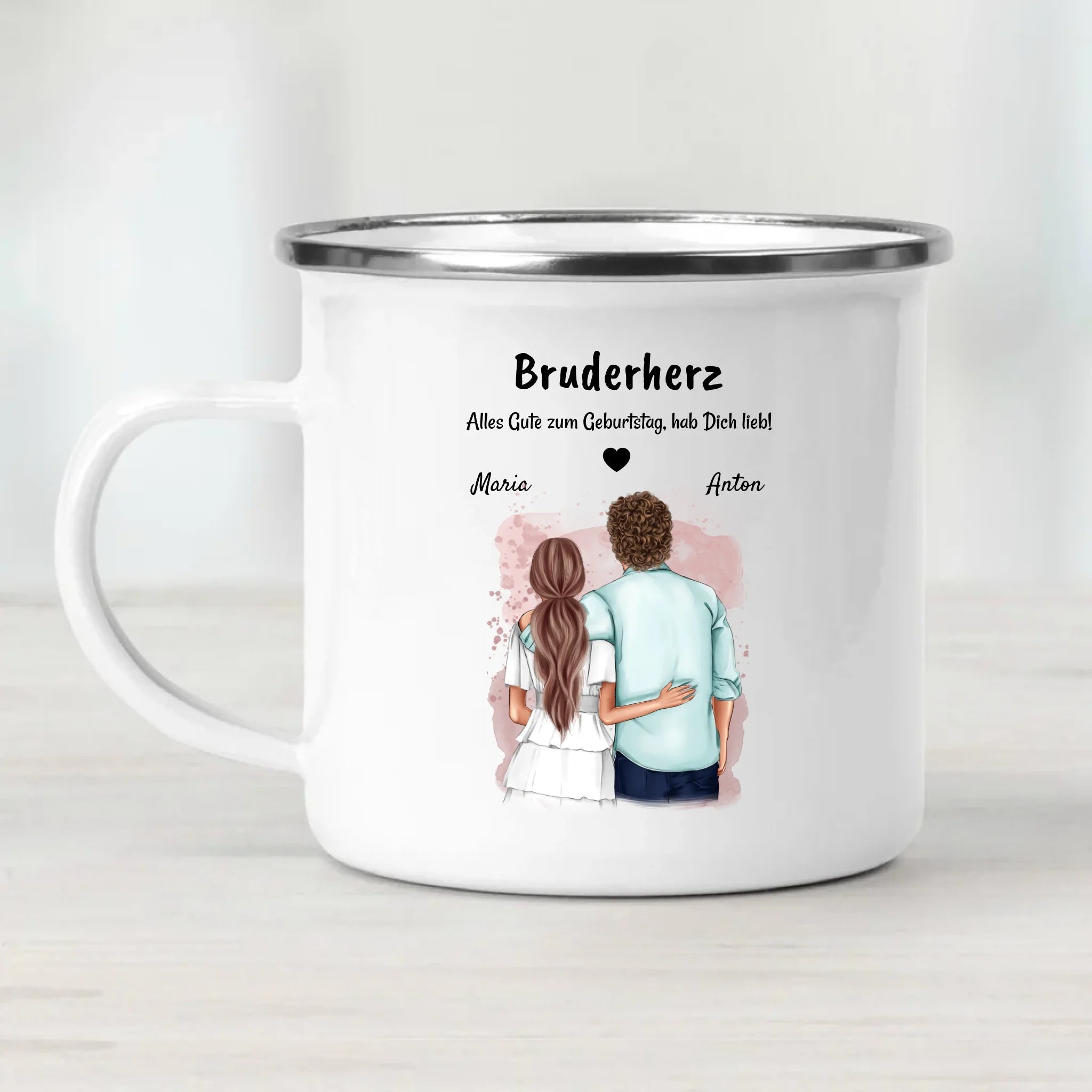 Geschenk für Bruder Geburtstag Tasse von Schwester personalisiert - Cantty