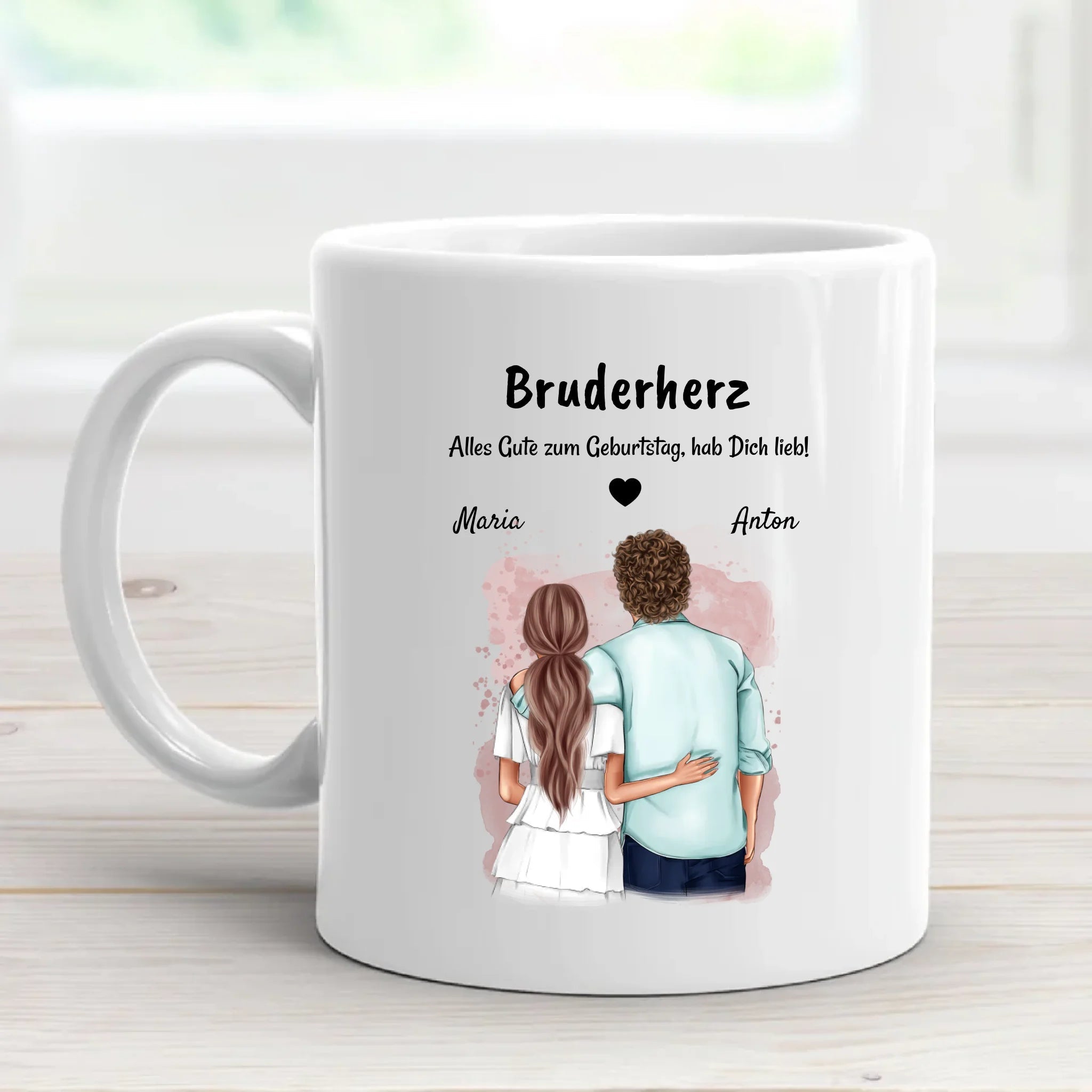 Geschenk für Bruder Geburtstag Tasse von Schwester personalisiert - Cantty