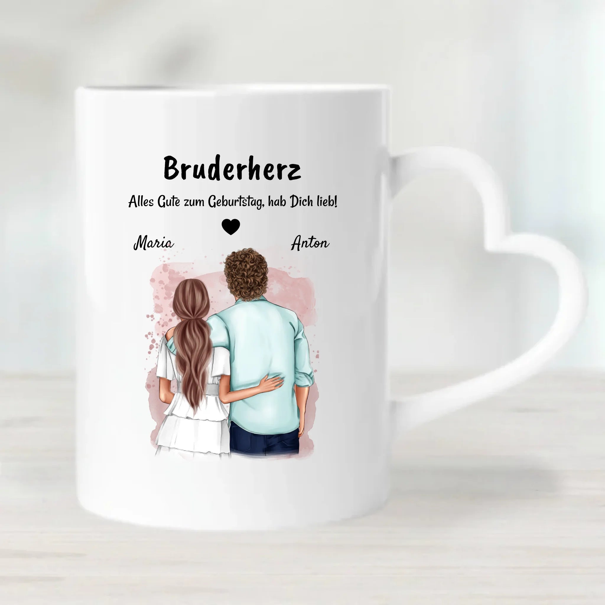 Geschenk für Bruder Geburtstag Tasse von Schwester personalisiert - Cantty