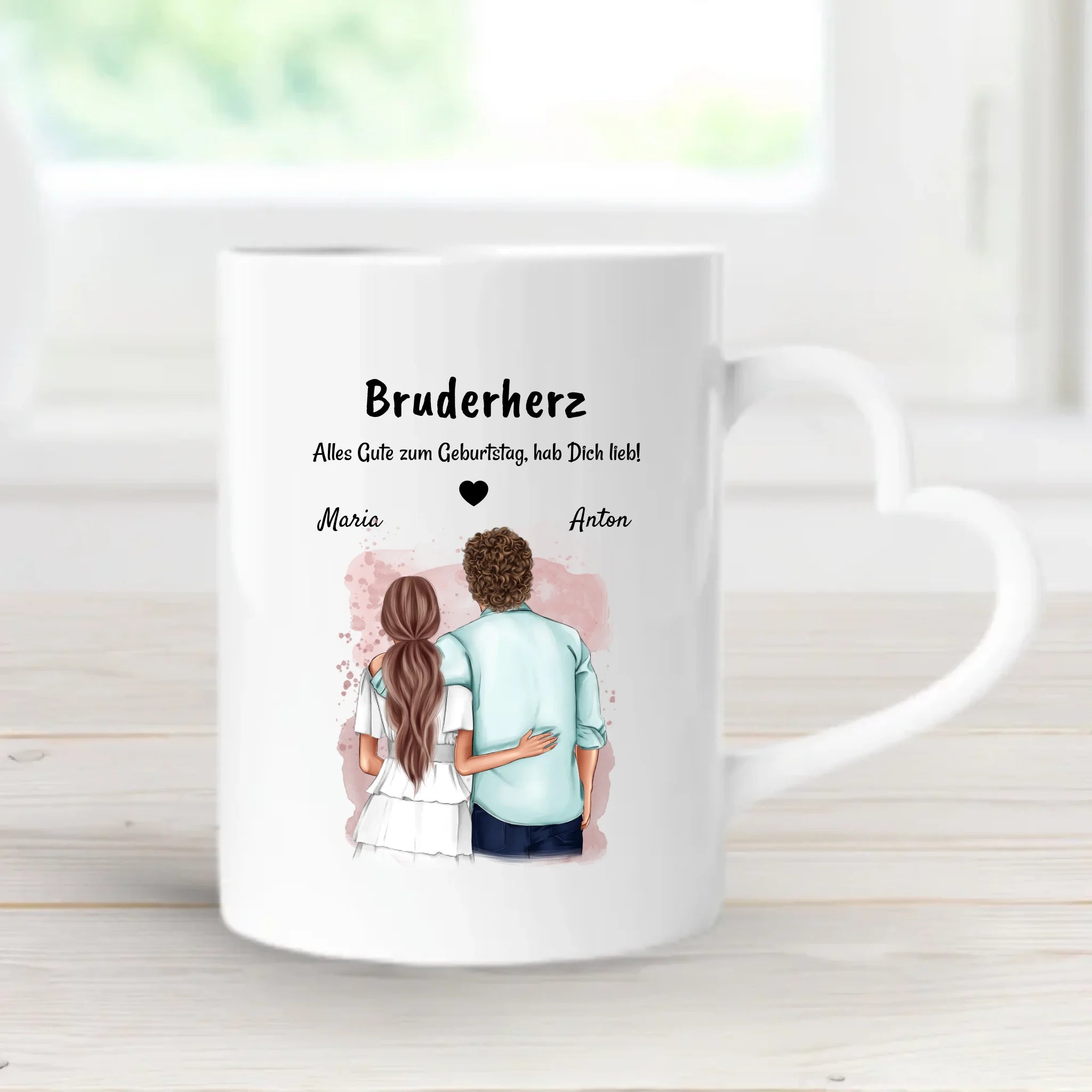 Geschenk für Bruder Geburtstag Tasse von Schwester personalisiert - Cantty
