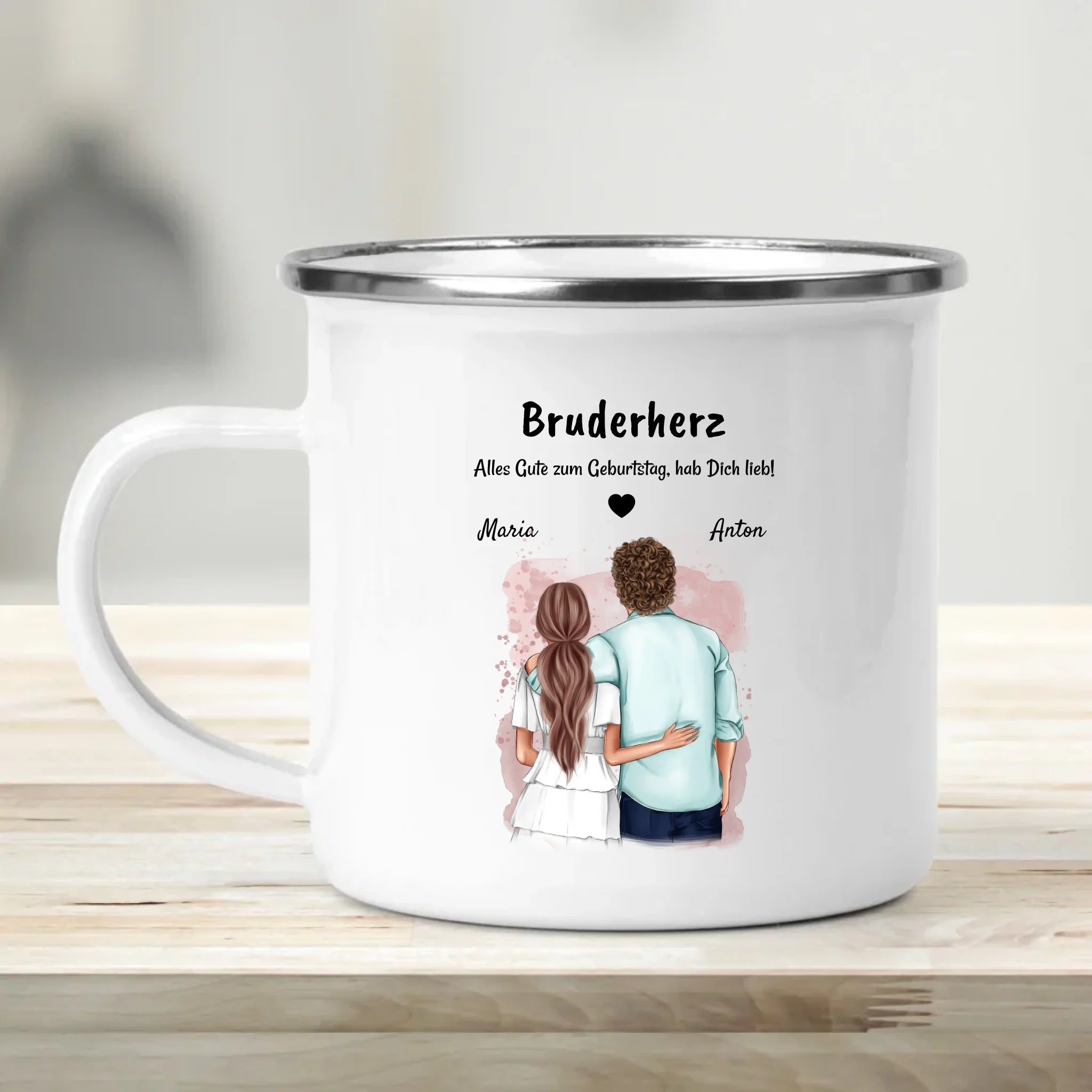 Geschenk für Bruder Geburtstag Tasse von Schwester personalisiert - Cantty