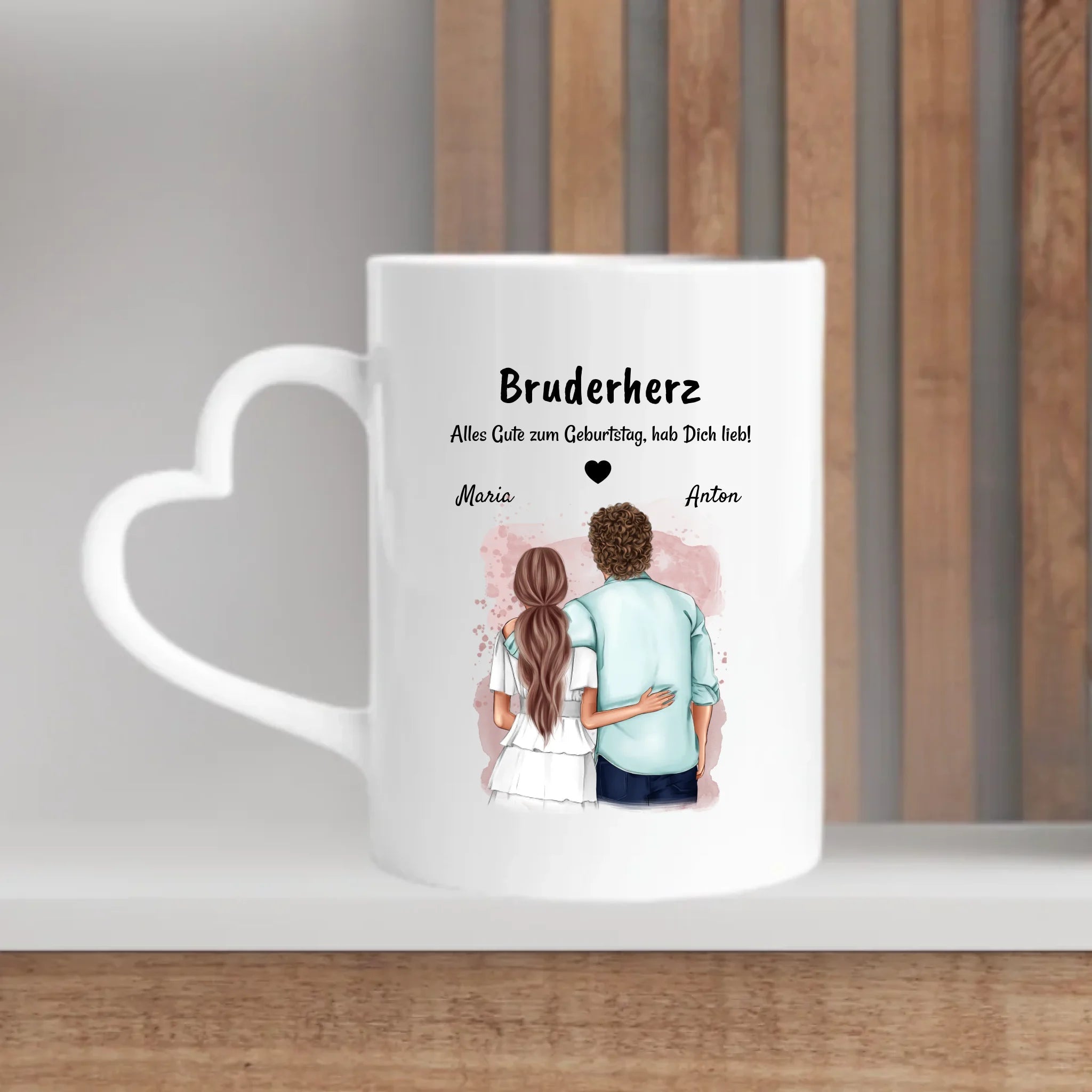 Geschenk für Bruder Geburtstag Tasse von Schwester personalisiert - Cantty