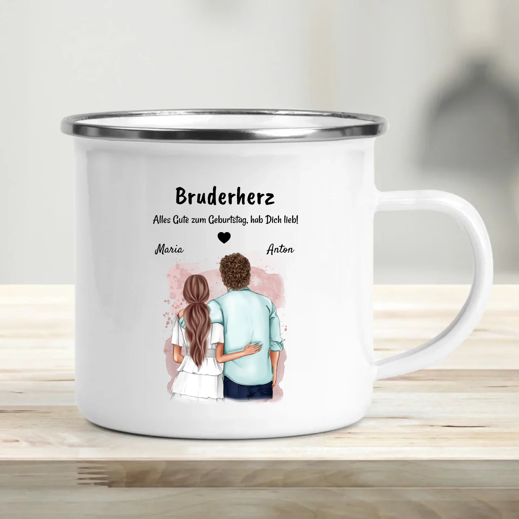 Geschenk für Bruder Geburtstag Tasse von Schwester personalisiert - Cantty