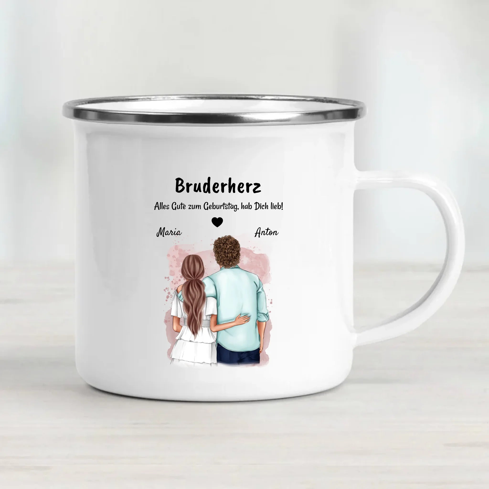 Geschenk für Bruder Geburtstag Tasse von Schwester personalisiert - Cantty