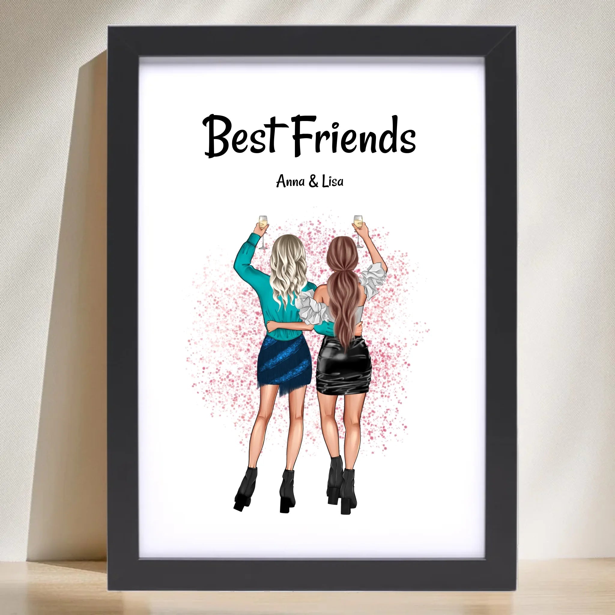 Geschenk für die beste Freundin als Bild personalisieren - Cantty