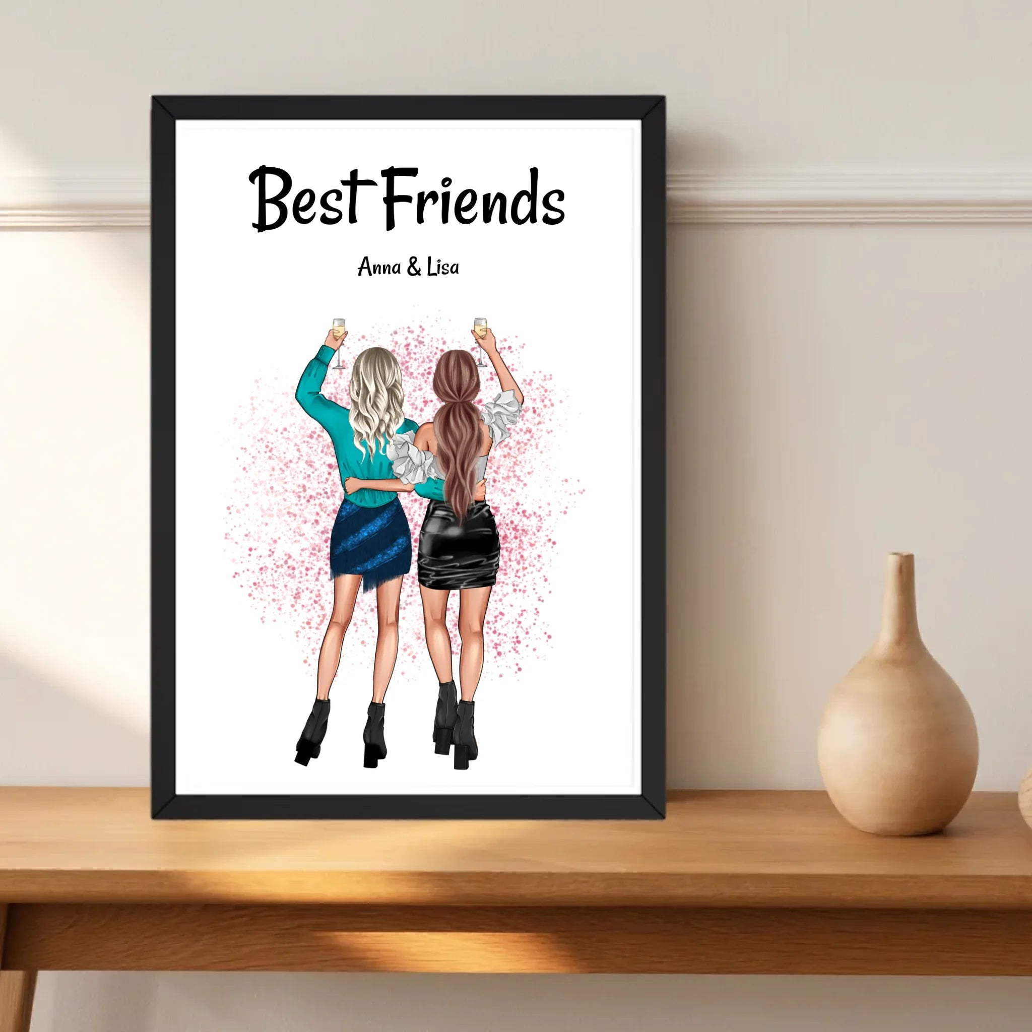 Geschenk für die beste Freundin als Bild personalisieren - Cantty