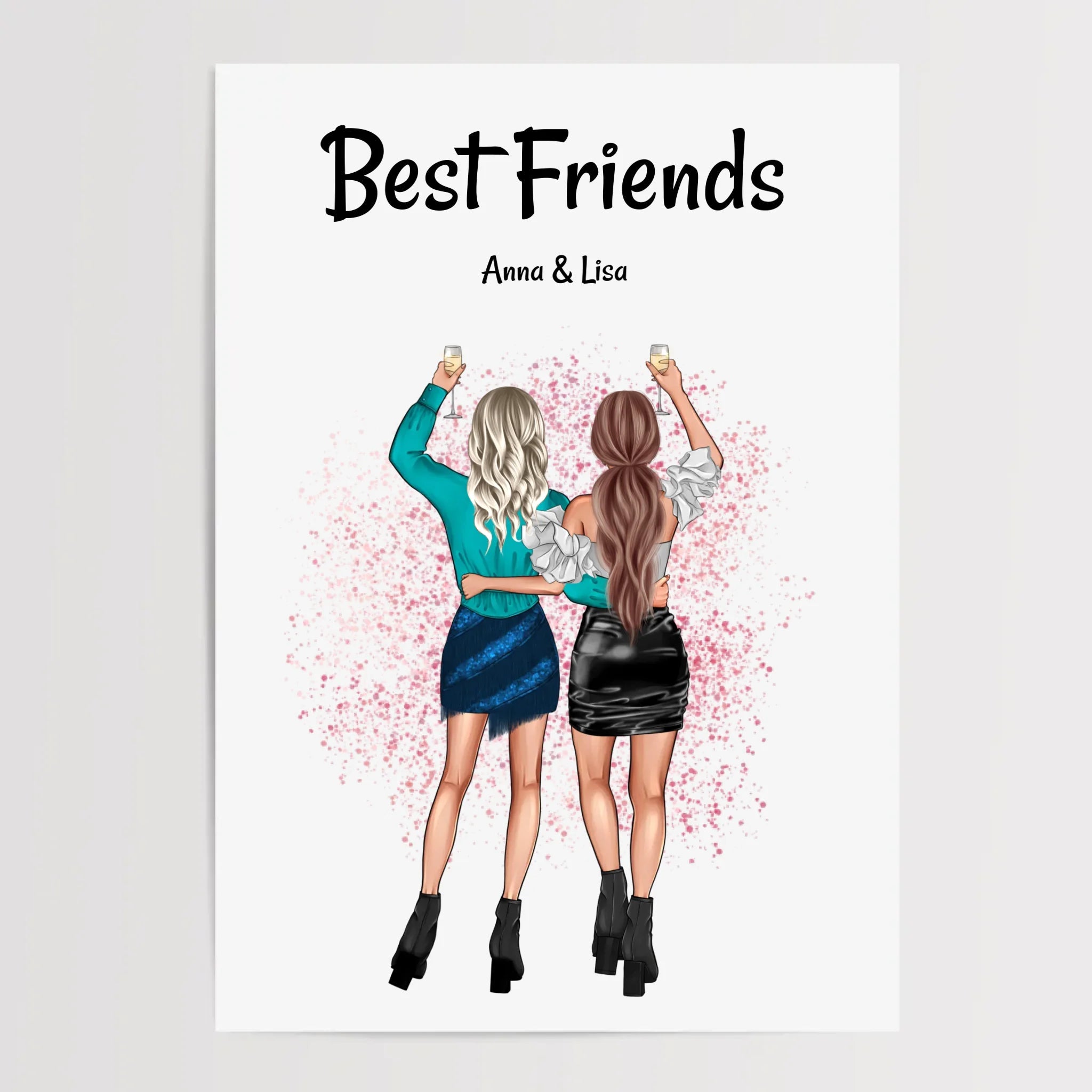 Geschenk für die beste Freundin als Bild personalisieren - Cantty