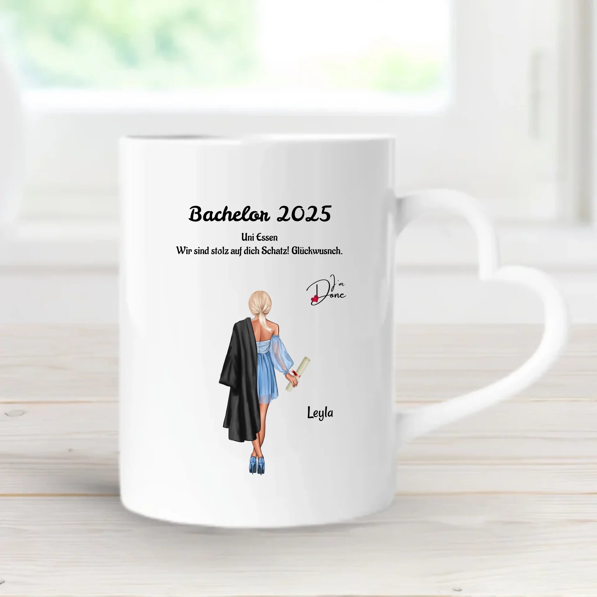 Geschenk für Mädchen Tasse Bachelor Abschluss - Cantty