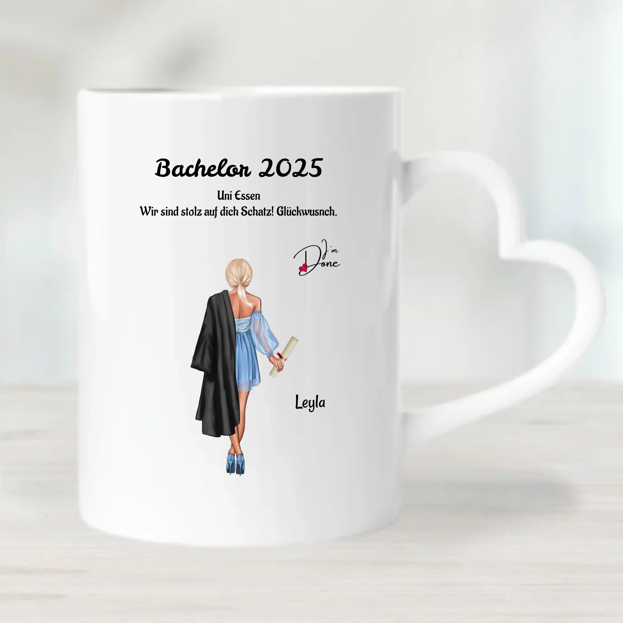 Geschenk für Mädchen Tasse Bachelor Abschluss - Cantty